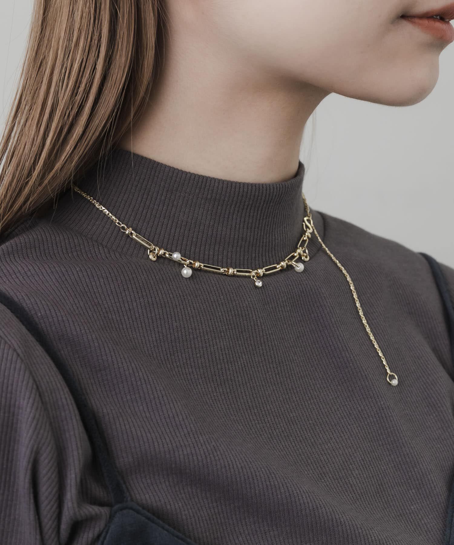 SMELLY「ニュアンスキリカエチェーンネックレス」|ネックレス|ゴールド