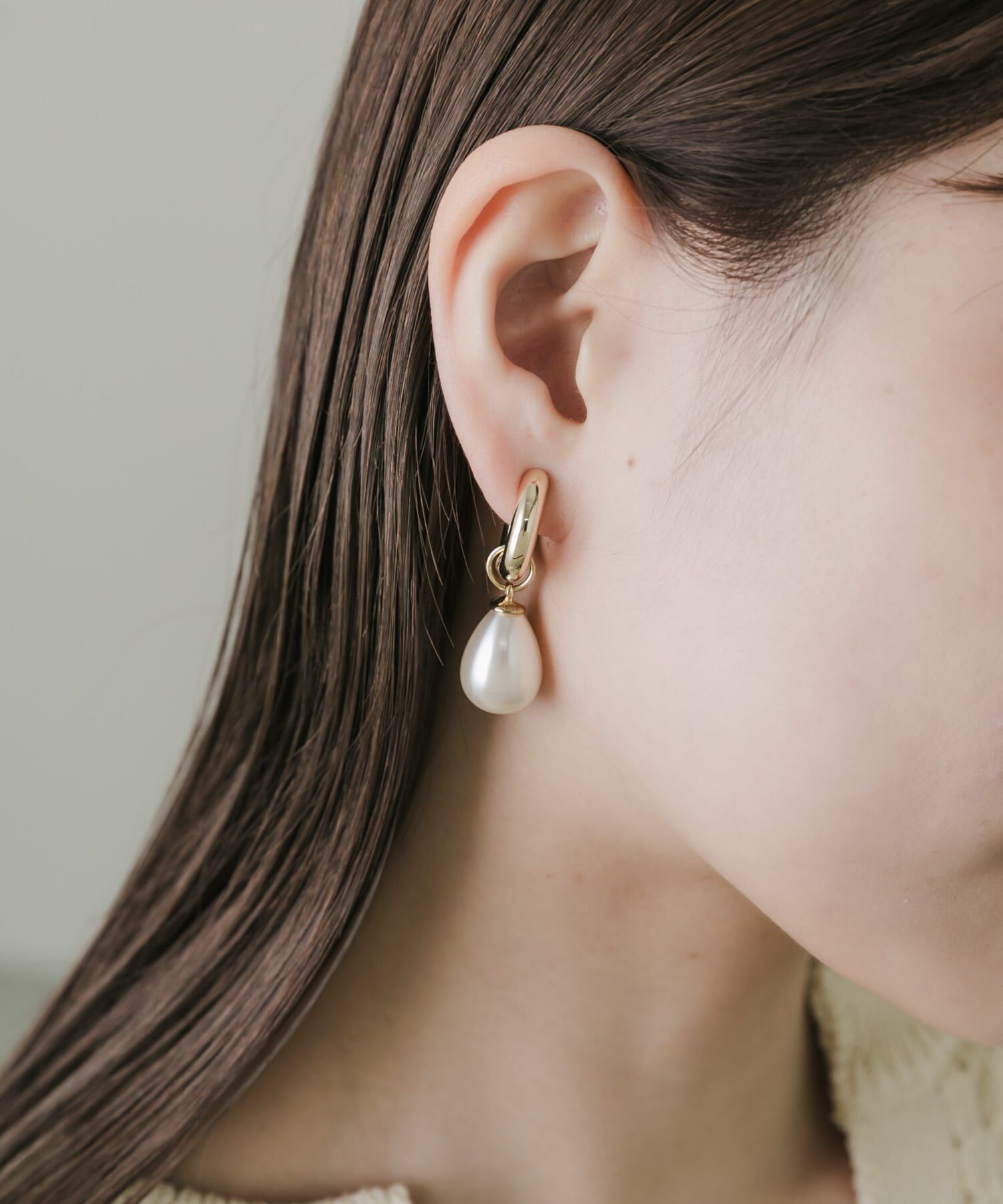 SMELLY「アシメパールクリップイヤリング」|イヤリング|