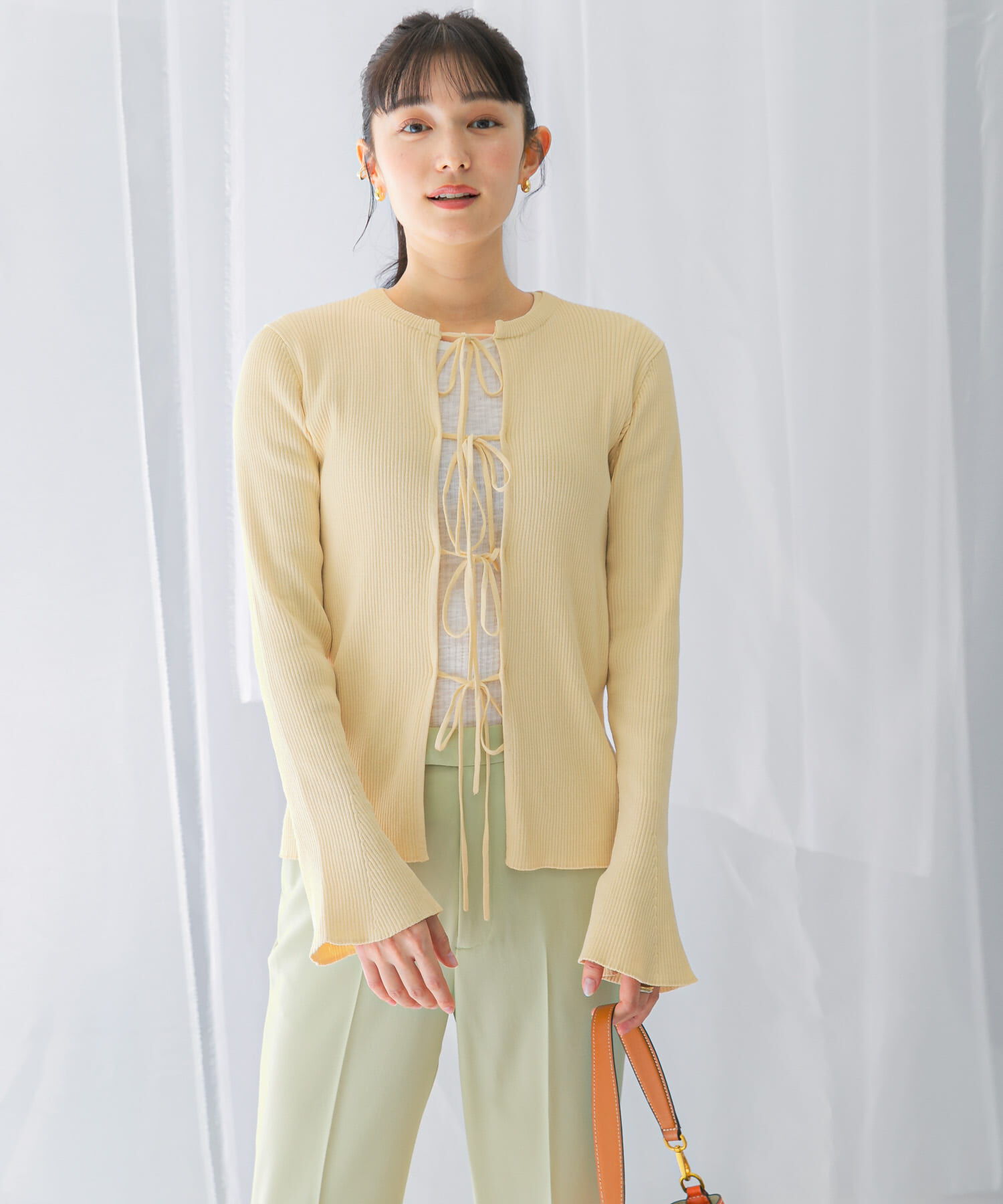 URBAN RESEARCH ROSSO「リボンデザインカーディガン」|カーディガン|