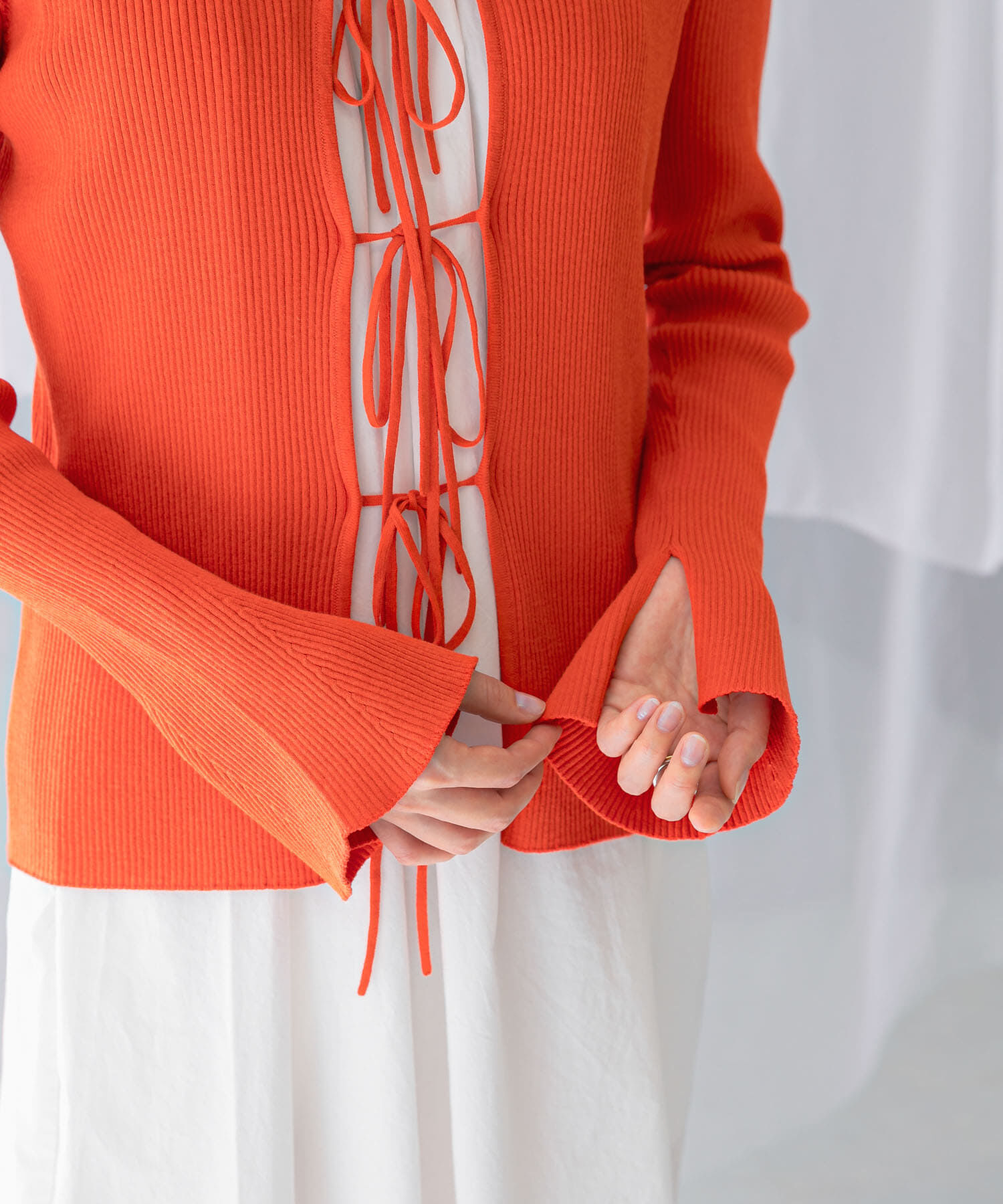 URBAN RESEARCH ROSSO「リボンデザインカーディガン」|カーディガン|