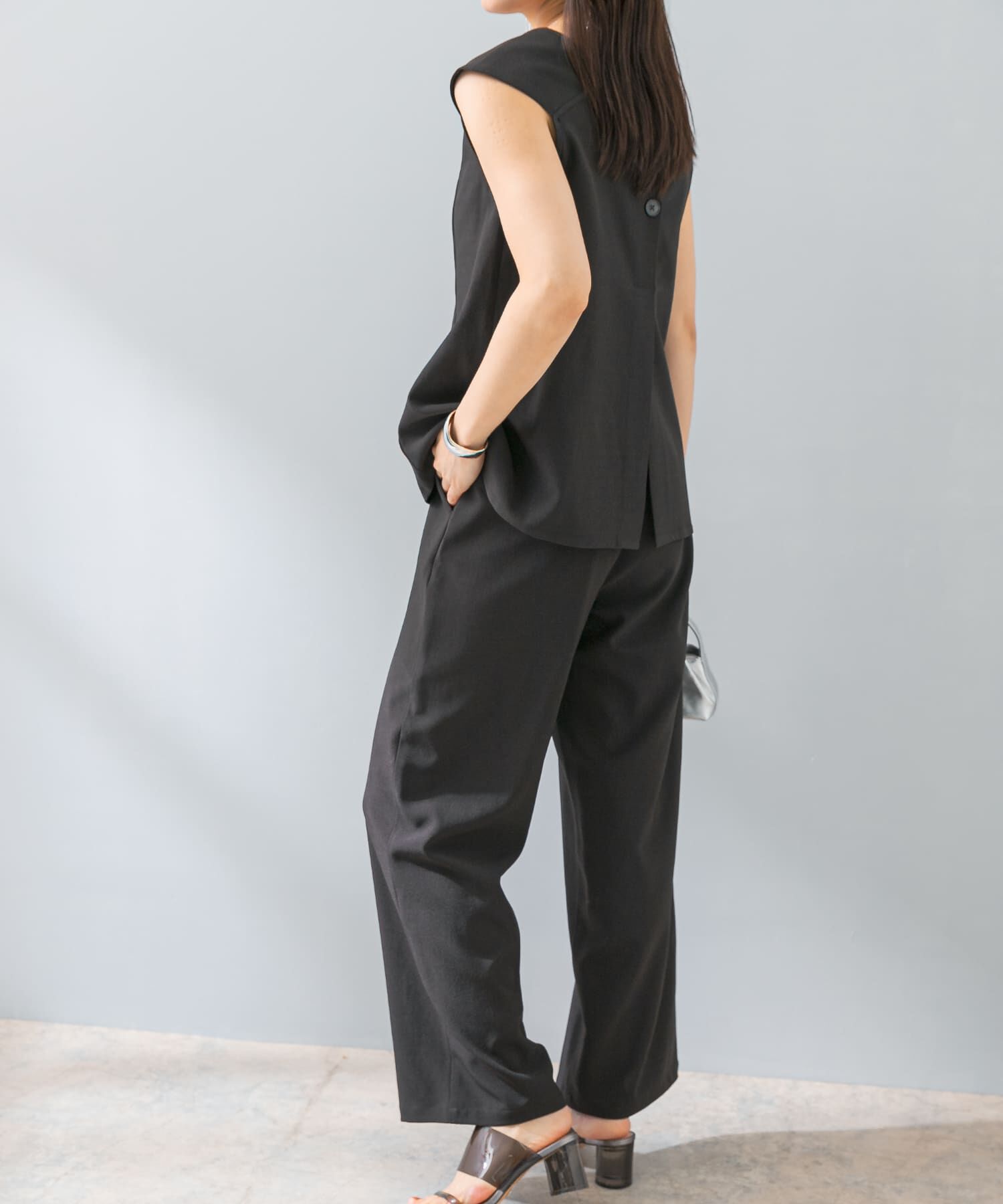 URBAN RESEARCH ROSSO「『UR TECH DRYLUXE』F by ROSSO　フレンチブラウス+ワイドパンツ」|その他|