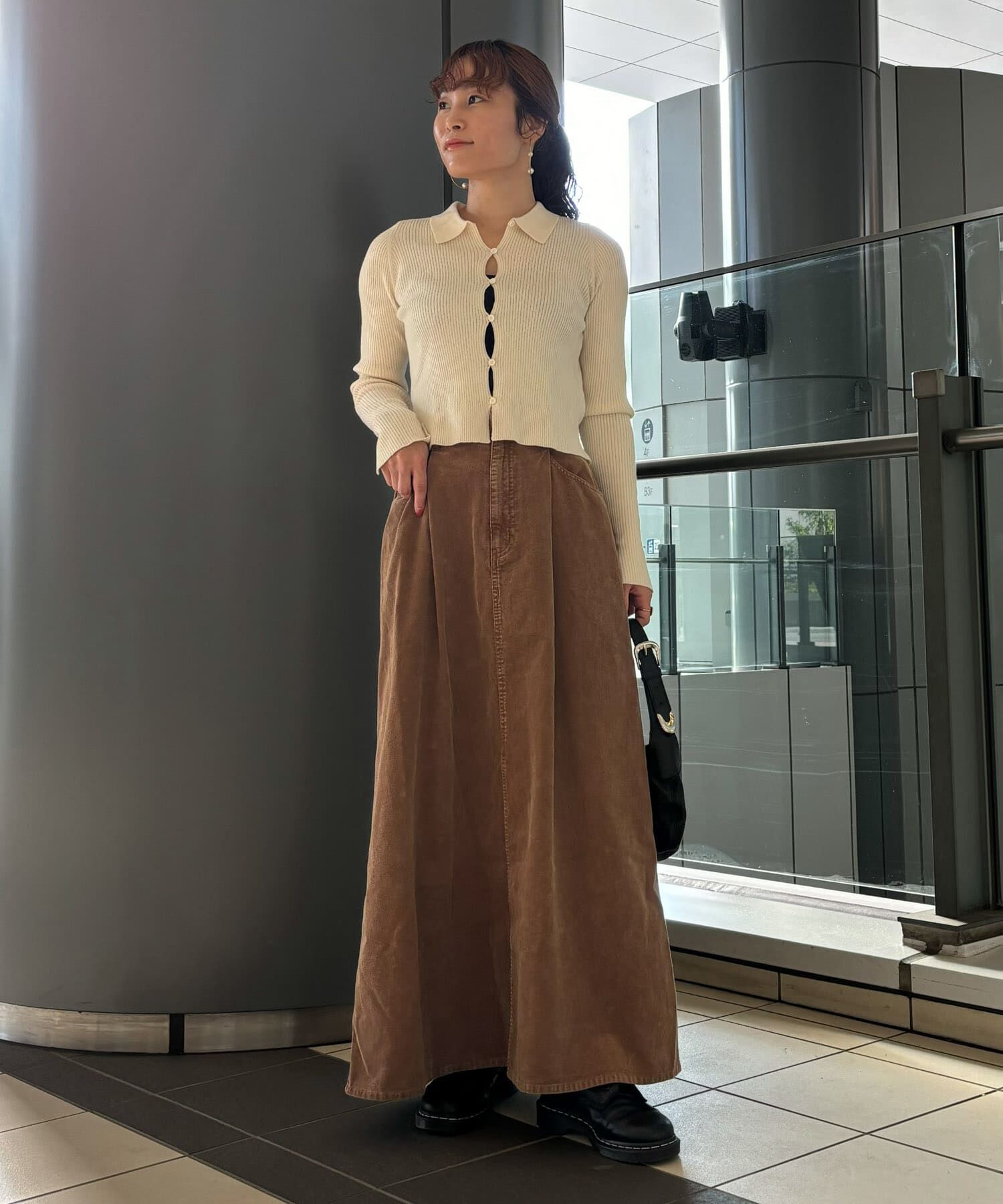 URBAN RESEARCH「シャツカラーリブニットカーディガン」|カーディガン|