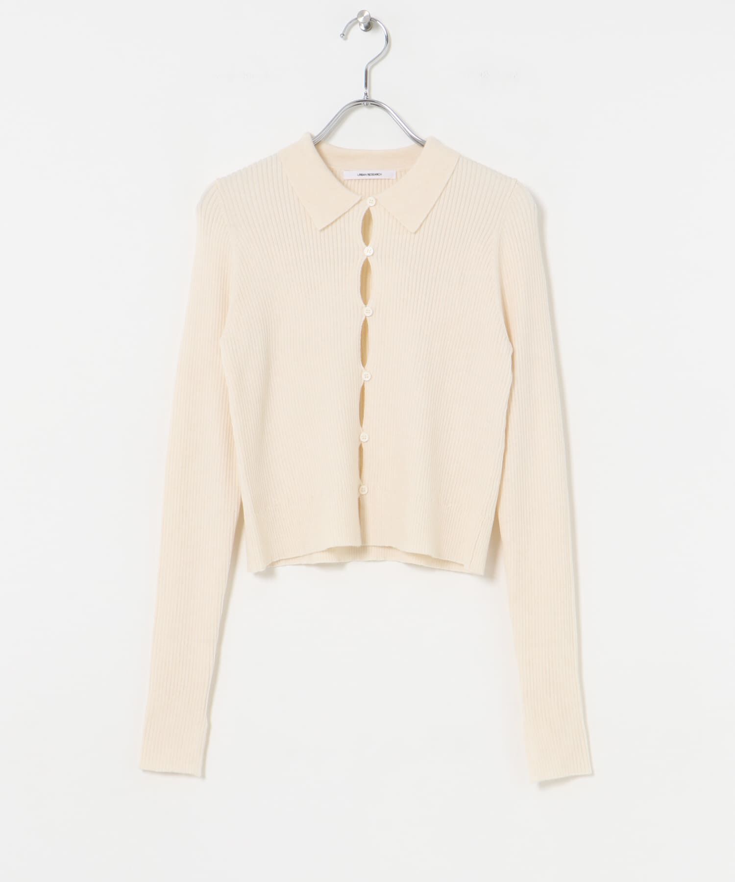 URBAN RESEARCH「シャツカラーリブニットカーディガン」|カーディガン|