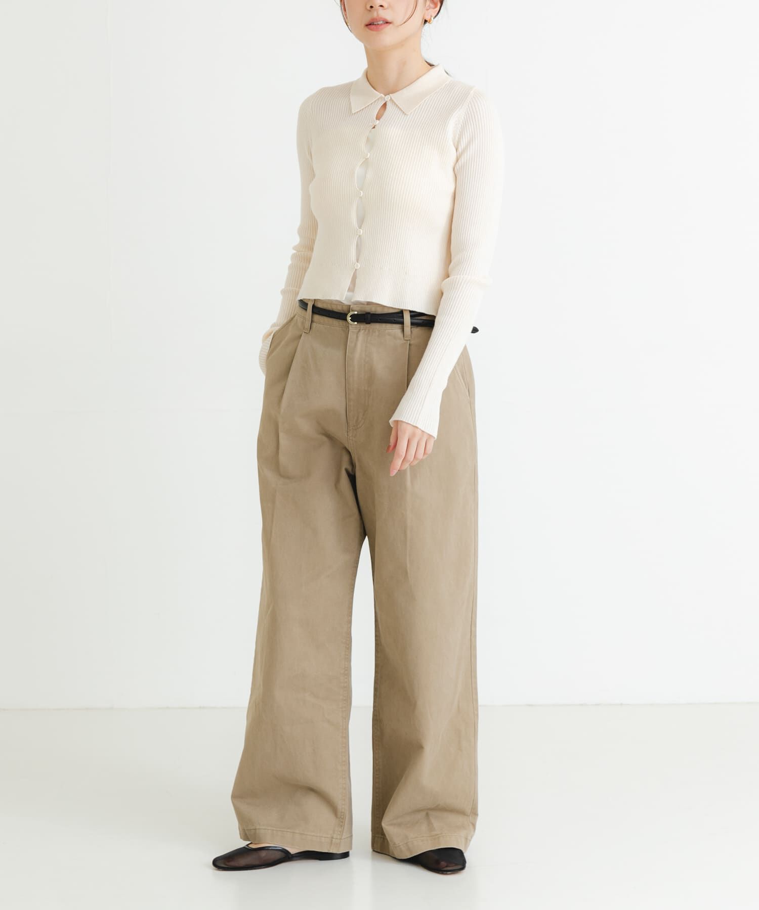 URBAN RESEARCH「シャツカラーリブニットカーディガン」|カーディガン|