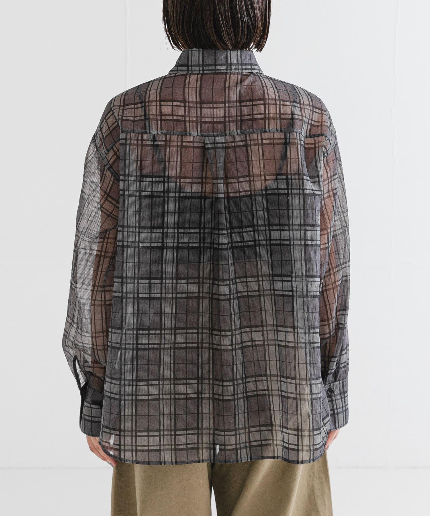 URBAN RESEARCH「シアーチェックオーバーシャツ」|シャツ・ブラウス|