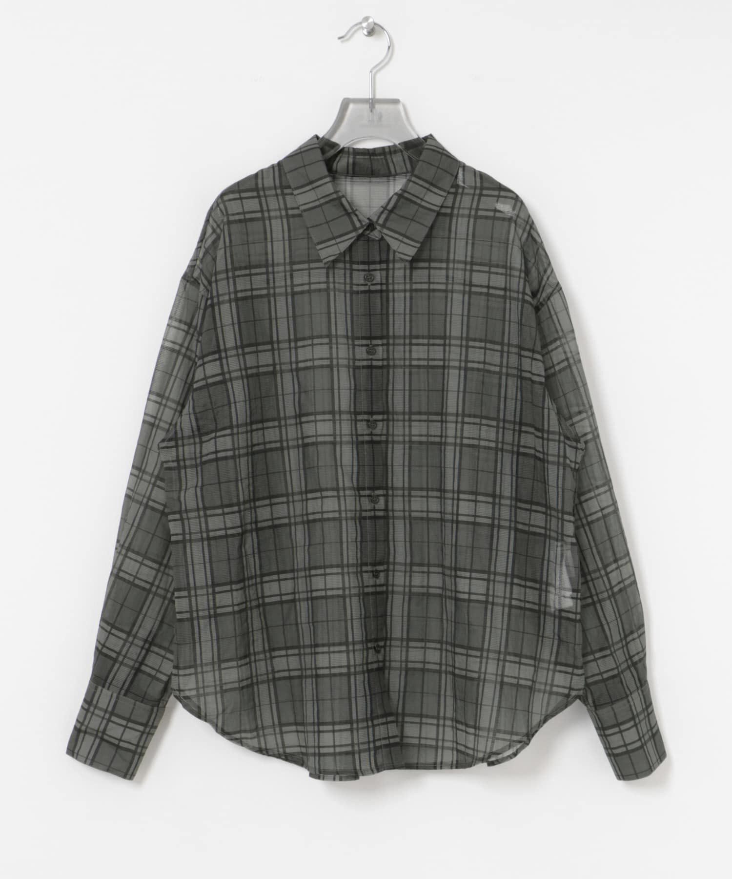 URBAN RESEARCH「シアーチェックオーバーシャツ」|シャツ・ブラウス|
