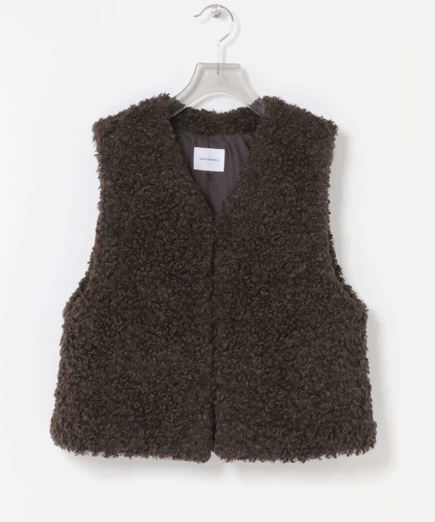 URBAN RESEARCH「ECOPELカーリーファーベスト」|ベスト・ジレ|