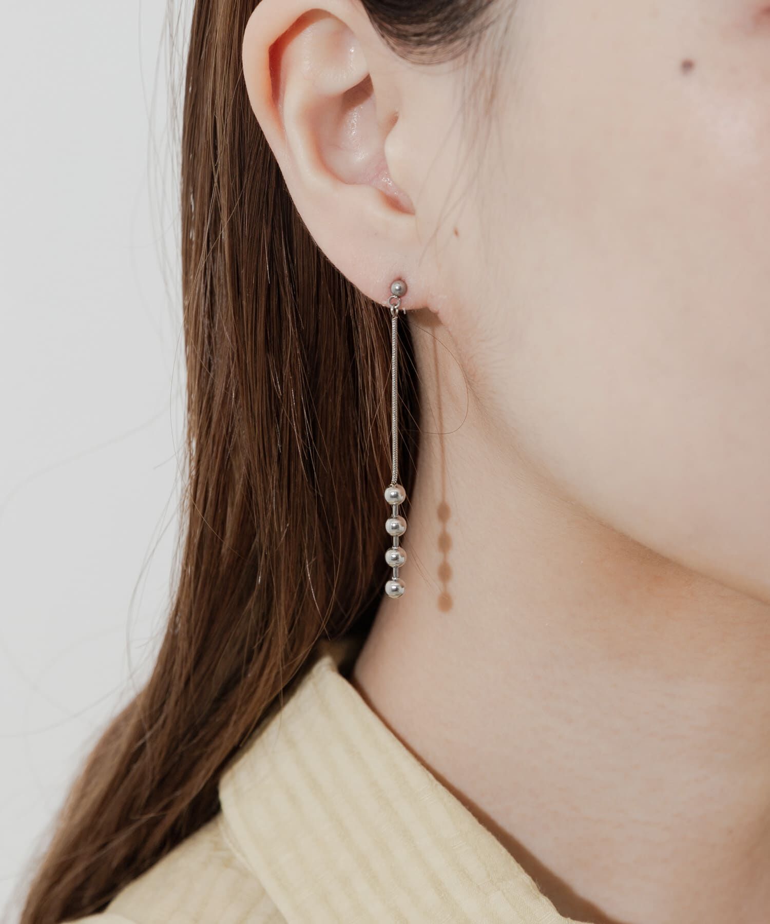 SMELLY「ステンレスメタルボールチェーンピアス」|ピアス|