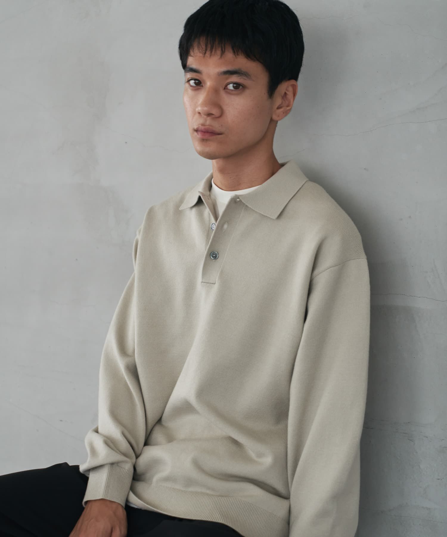 URBAN RESEARCH DOORS「『XLサイズ/WEB限定/仁村紗和さん着用』『UR TECH 200日ニット』 ポロシャツ」|ポロシャツ|