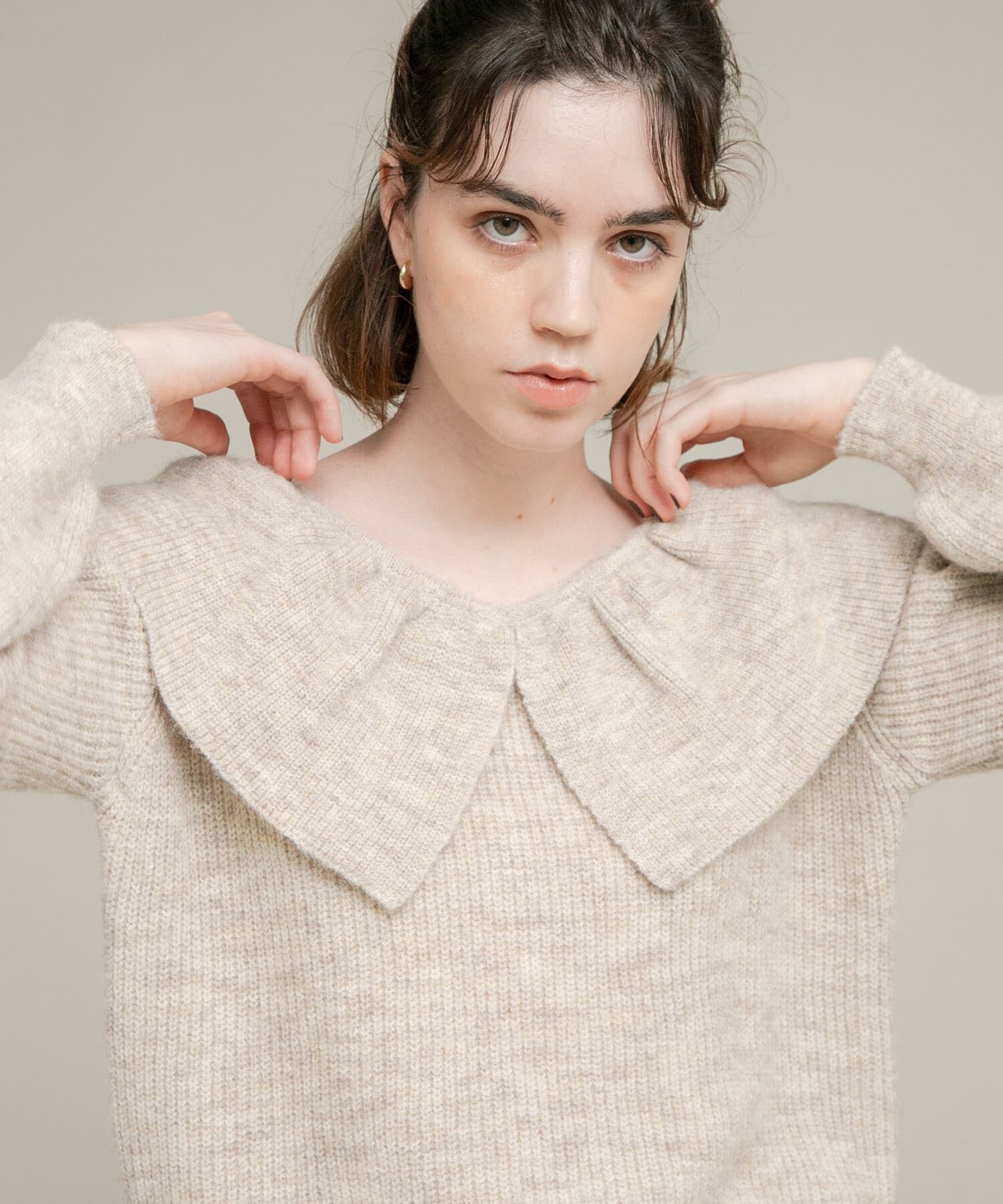 Sonny Label 「『WEB限定』フリルカラーアゼニット」|ニット・セーター|