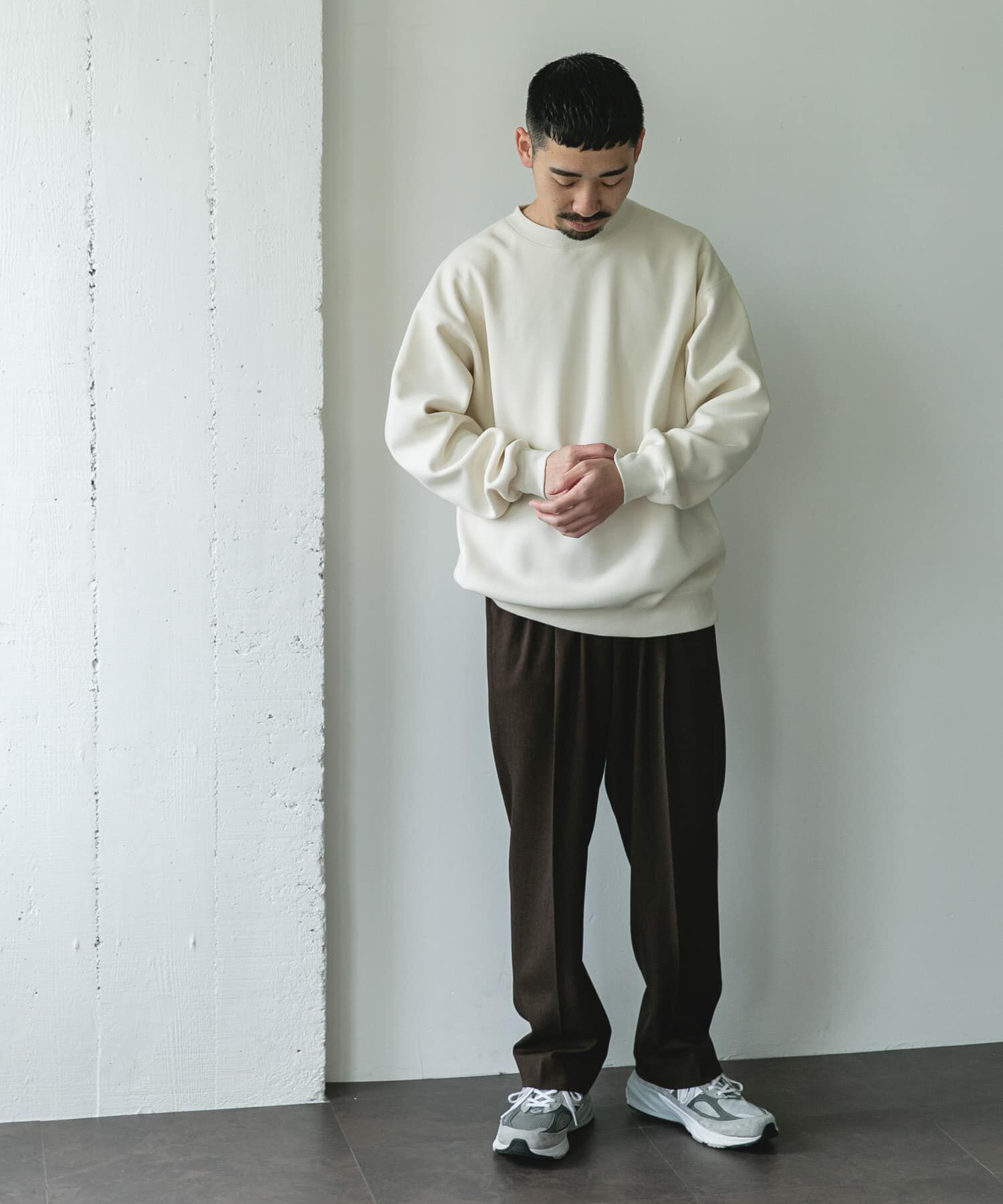 URBAN RESEARCH DOORS「ワッフルフリースクルーネックプルオーバー」|Tシャツ・カットソー|