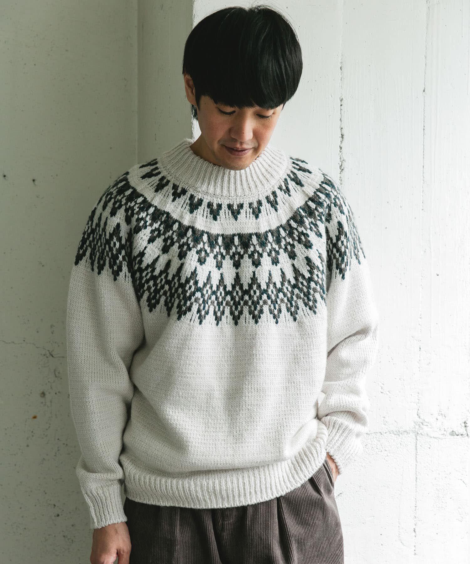 URBAN RESEARCH DOORS「求心柄モックネックニット」|ニット・セーター|