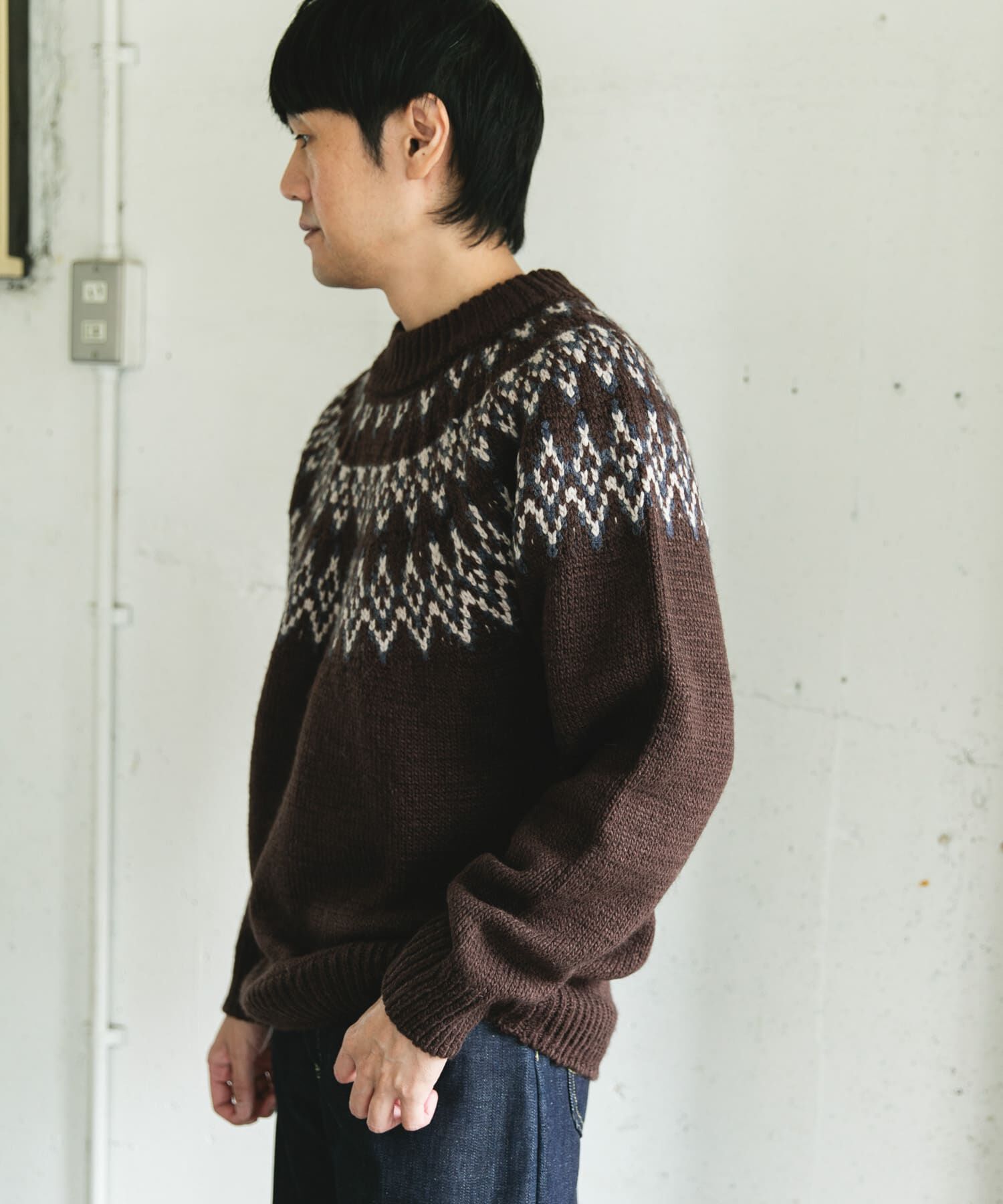 URBAN RESEARCH DOORS「求心柄モックネックニット」|ニット・セーター|