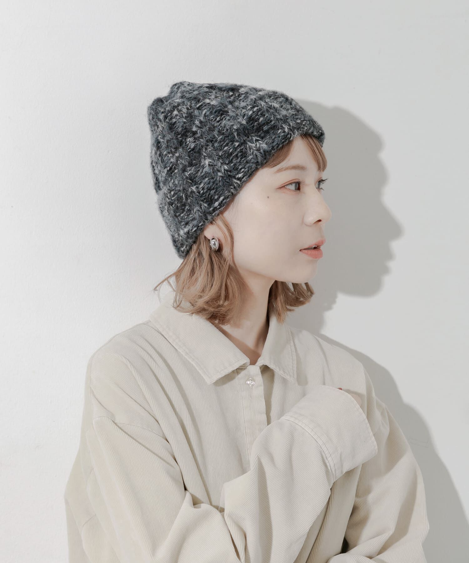 SMELLY「カラーミックスニットワッチ」|ニット帽|