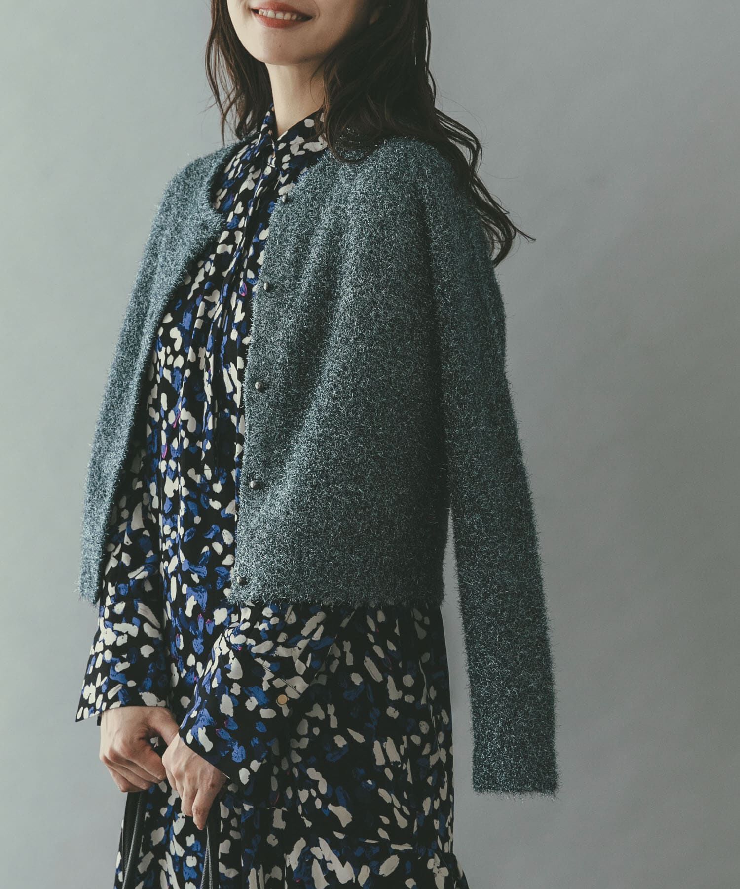 URBAN RESEARCH ROSSO「ラメシャギーカーディガン」|カーディガン|