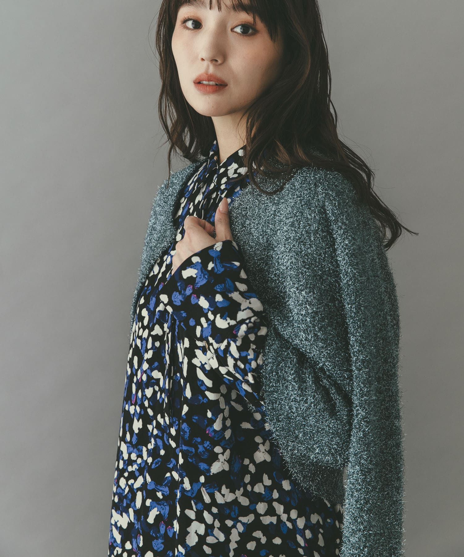 URBAN RESEARCH ROSSO「ラメシャギーカーディガン」|カーディガン|