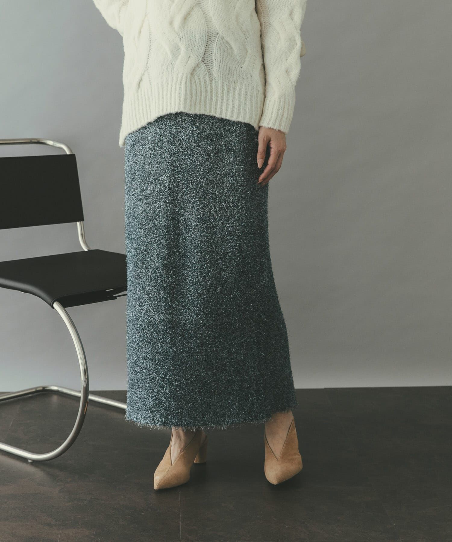 URBAN RESEARCH ROSSO「ラメシャギーニットスカート」|スカート|