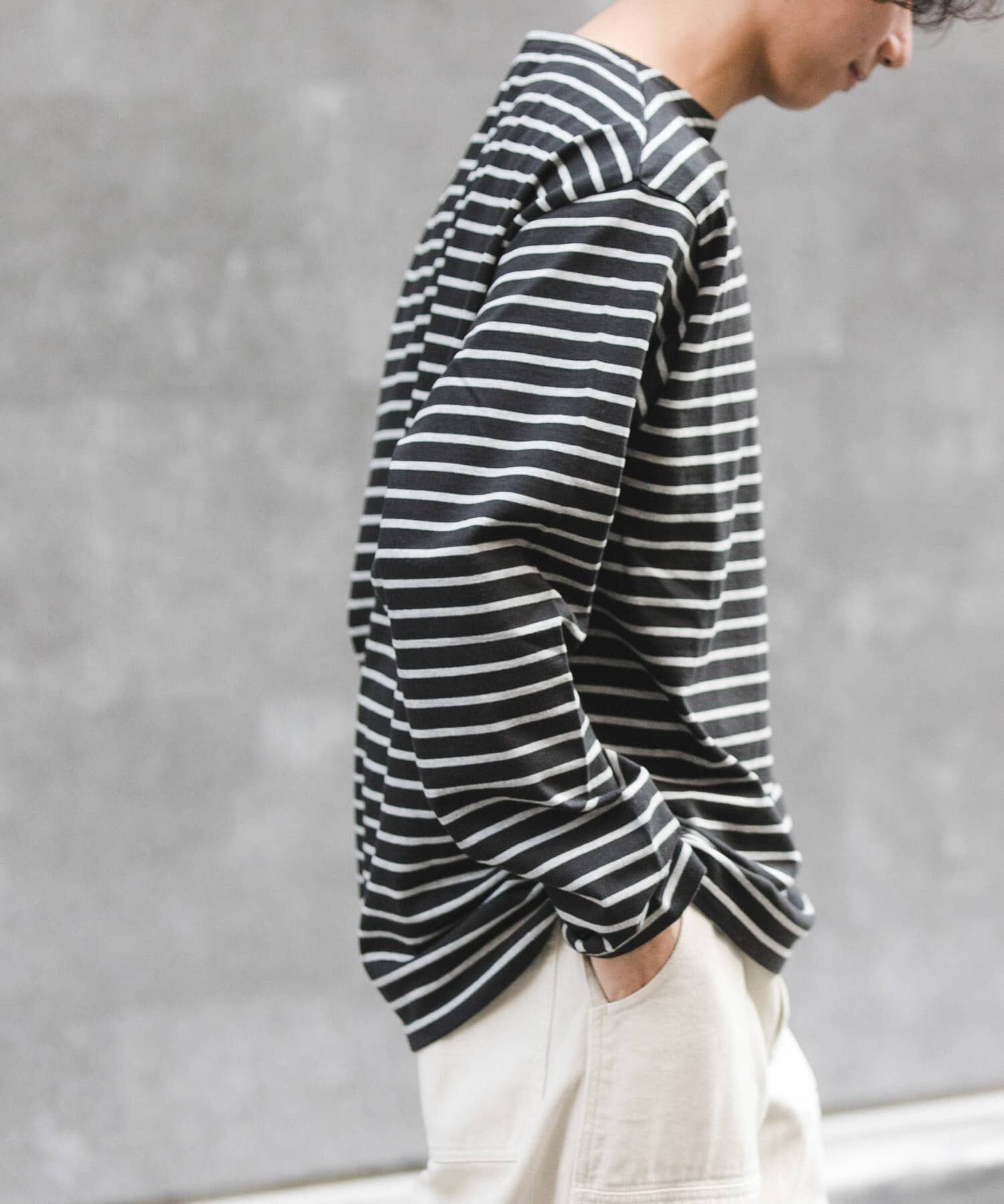 URBAN RESEARCH DOORS「FORK&SPOON　ボートネックボーダー」|Tシャツ・カットソー|