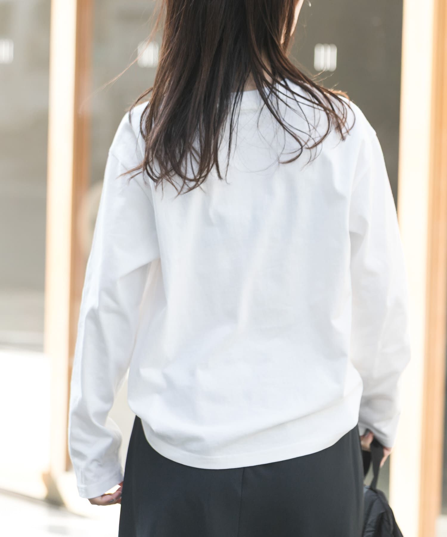 URBAN RESEARCH DOORS「FORK&SPOON　フロッキープリントロングスリーブTシャツ」|Tシャツ・カットソー|