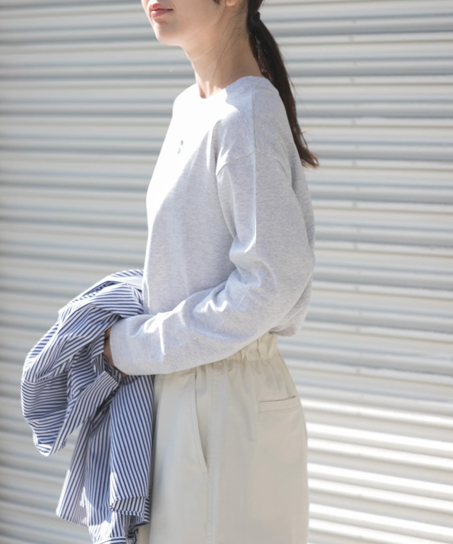 URBAN RESEARCH DOORS「FORK&SPOON　フロッキープリントロングスリーブTシャツ」|Tシャツ・カットソー|