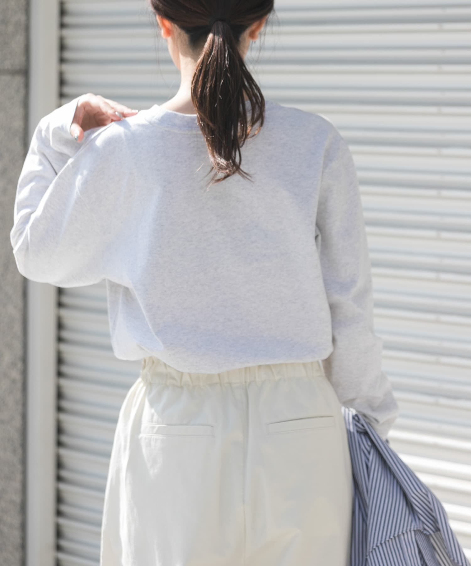 URBAN RESEARCH DOORS「FORK&SPOON　フロッキープリントロングスリーブTシャツ」|Tシャツ・カットソー|