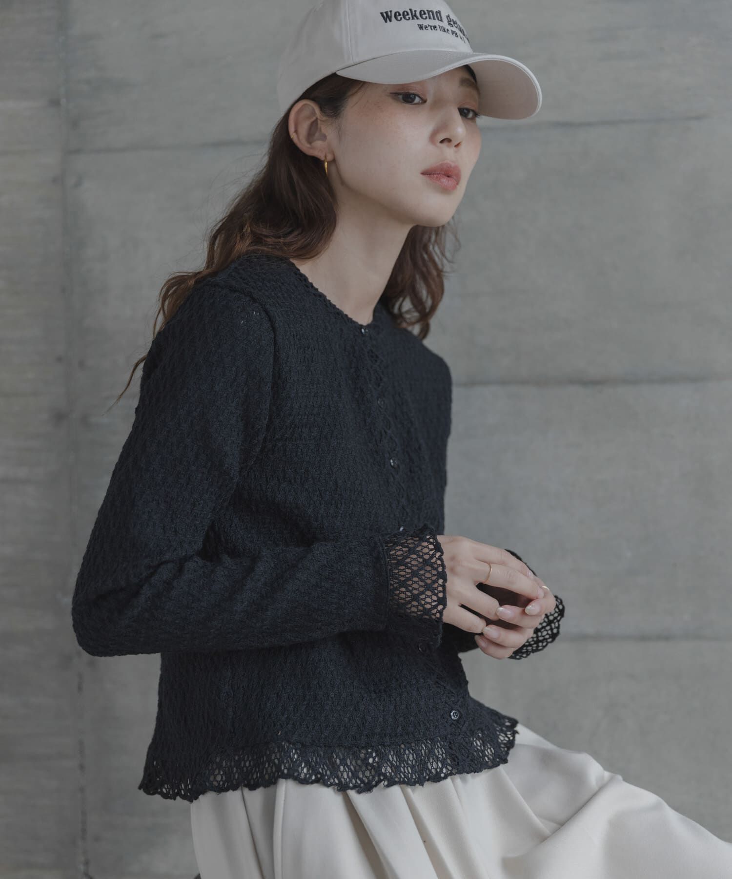 Sonny Label 「レースシャーリングフリルカットソー」|Tシャツ・カットソー|