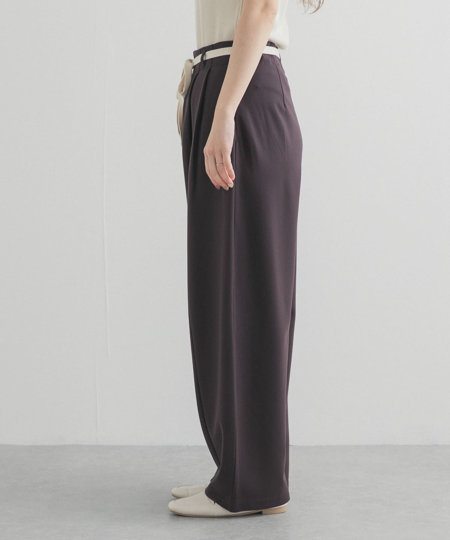 URBAN RESEARCH DOORS「ウエストリボンカットカーブパンツ」|その他|