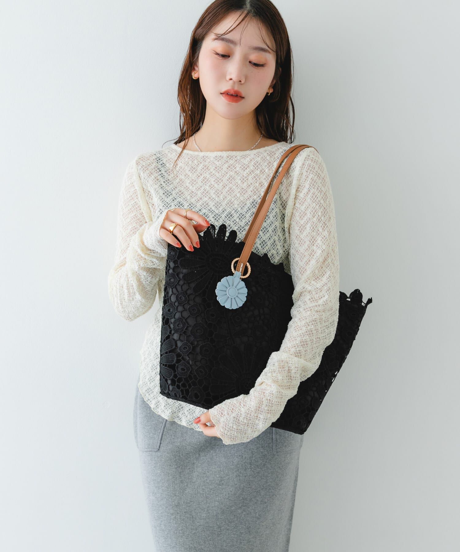 RODE SKO「フラワーチャームトートバッグ」|トートバッグ|