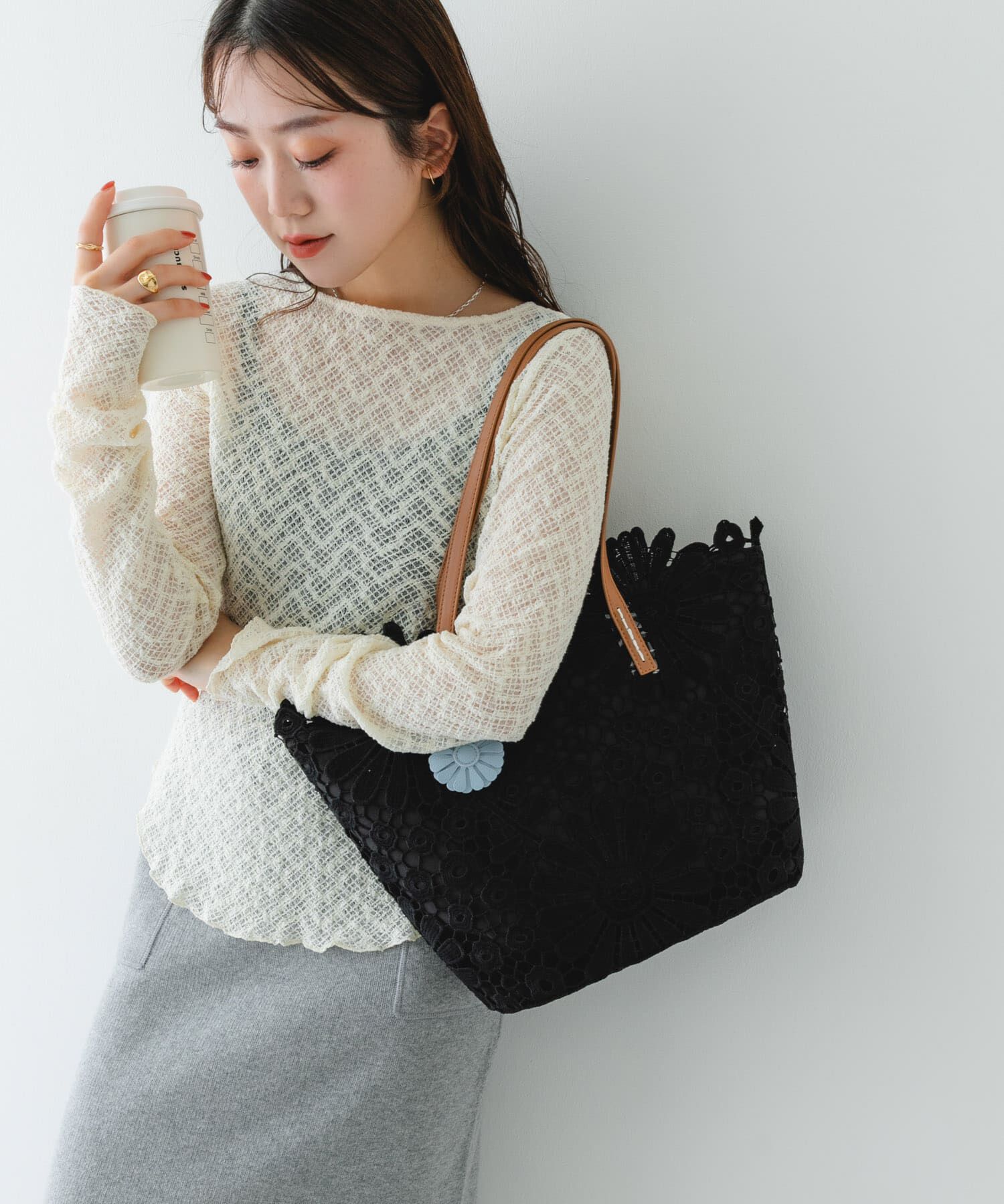 RODE SKO「フラワーチャームトートバッグ」|トートバッグ|