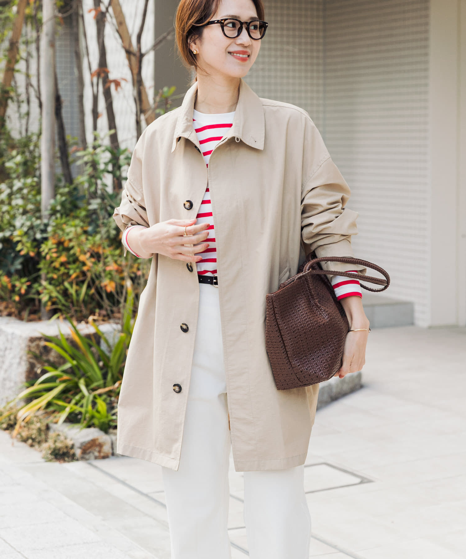 URBAN RESEARCH DOORS「『撥水』スタンドミドルコート」|ステンカラーコート|