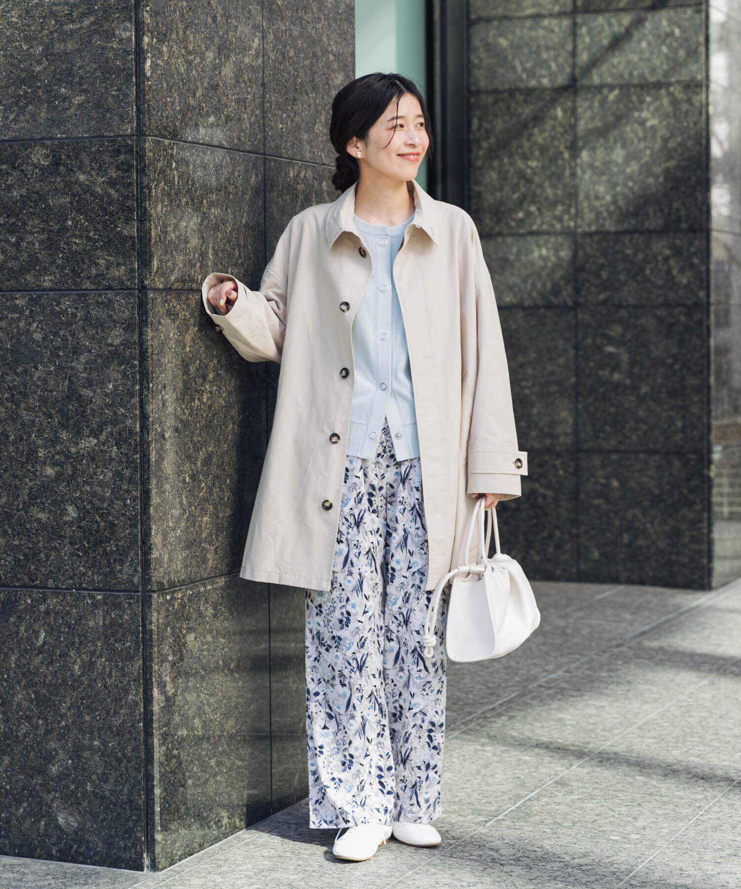 URBAN RESEARCH DOORS「『撥水』スタンドミドルコート」|ステンカラーコート|