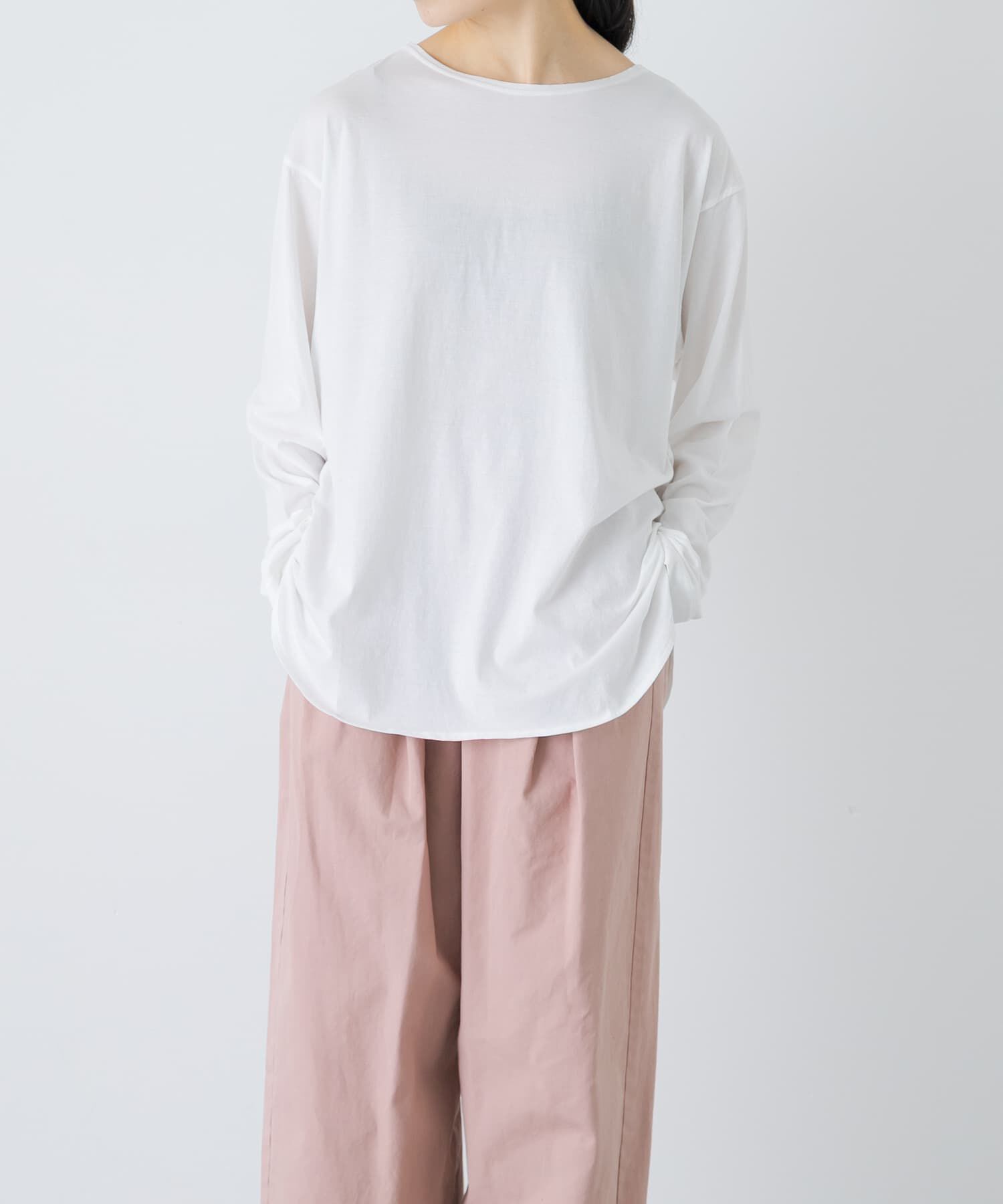 かぐれ「シフォン天竺カットソー」|Tシャツ・カットソー|オフホワイト