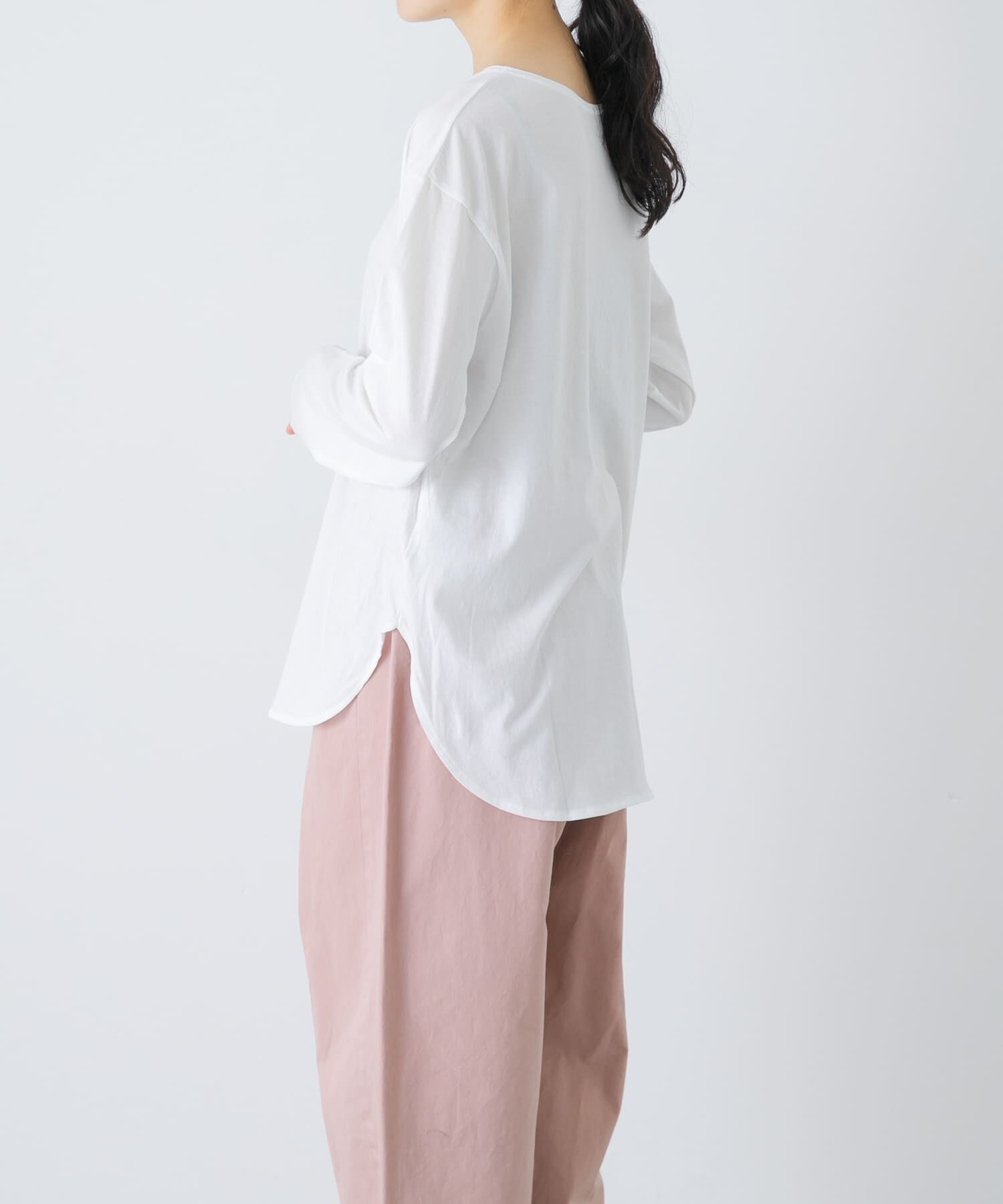 かぐれ「シフォン天竺カットソー」|Tシャツ・カットソー|