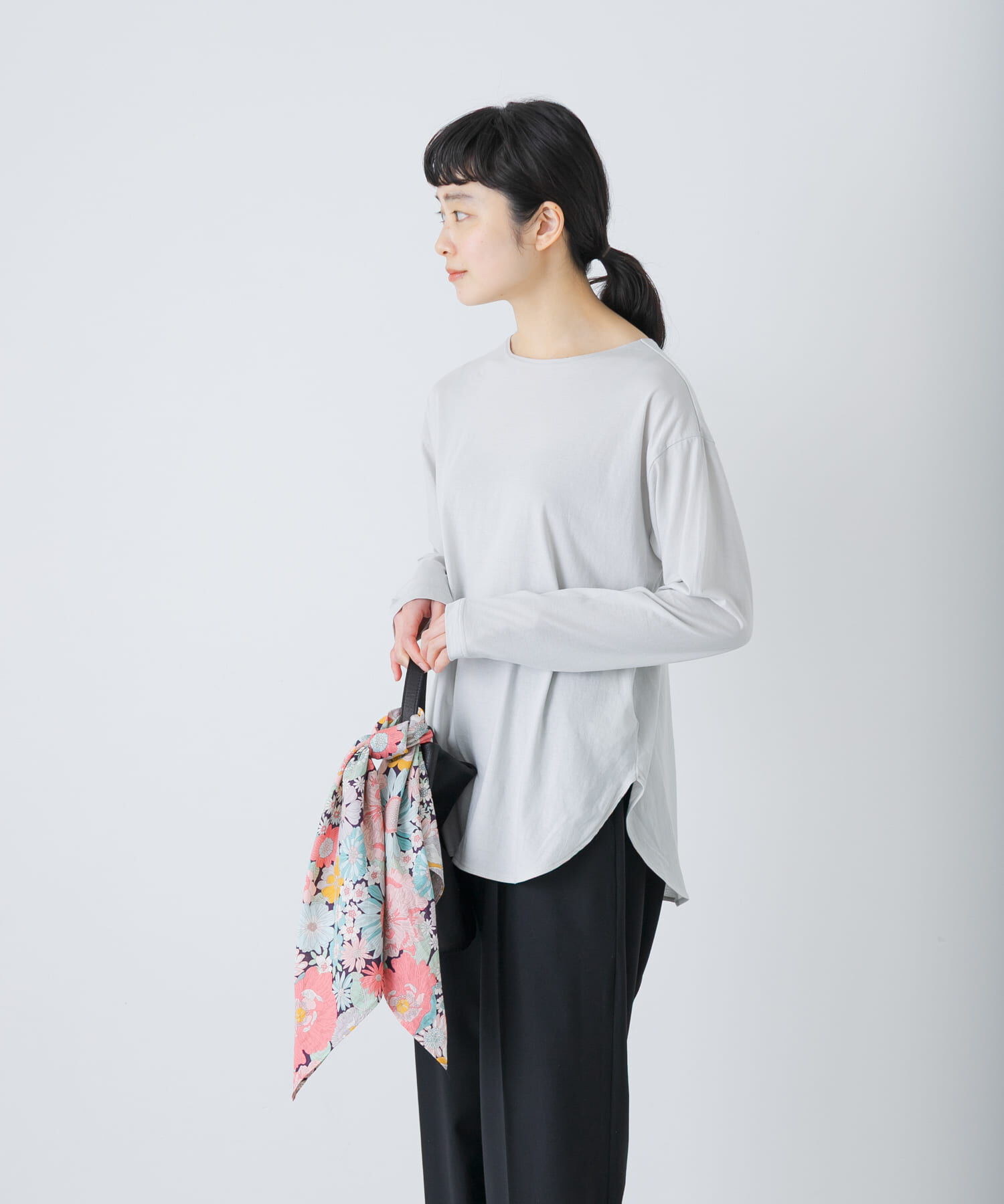 かぐれ「シフォン天竺カットソー」|Tシャツ・カットソー|