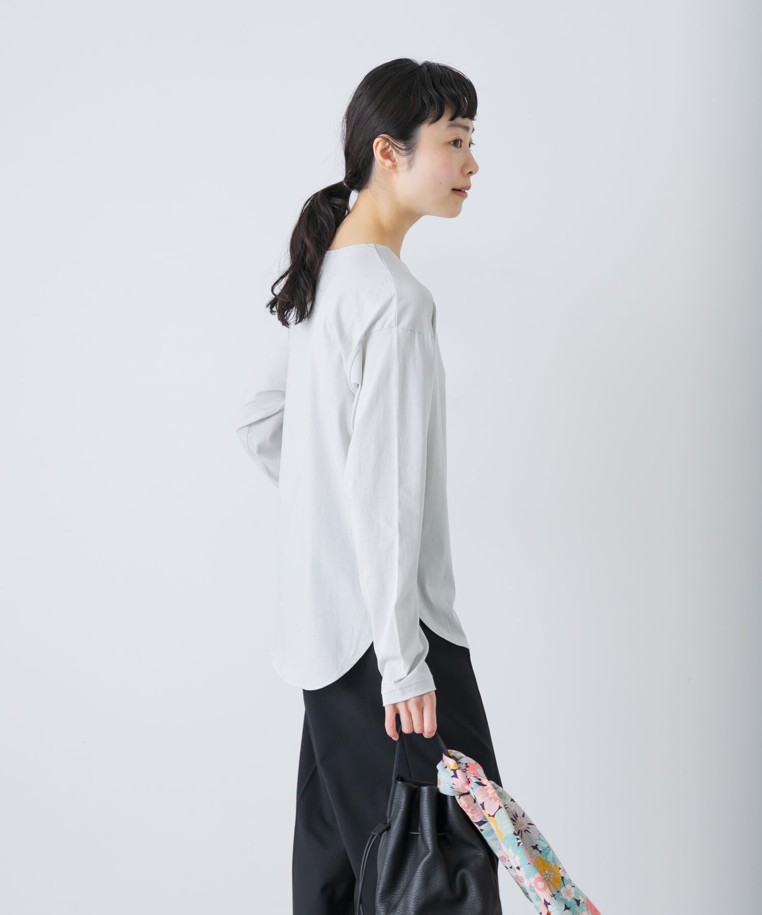 かぐれ「シフォン天竺カットソー」|Tシャツ・カットソー|