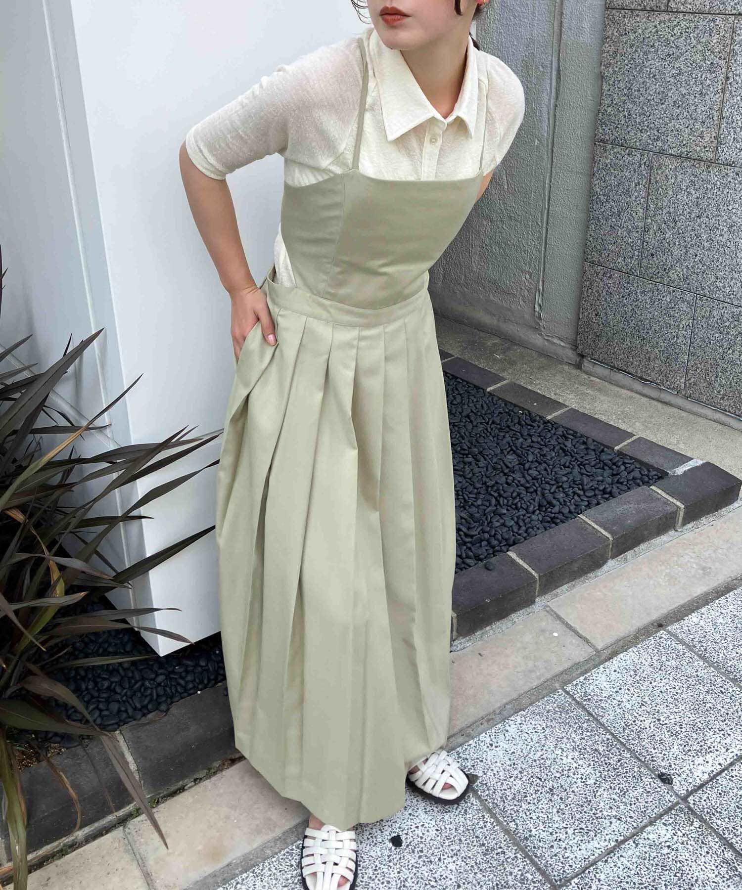  「プリーツキャミワンピース」|ワンピース|