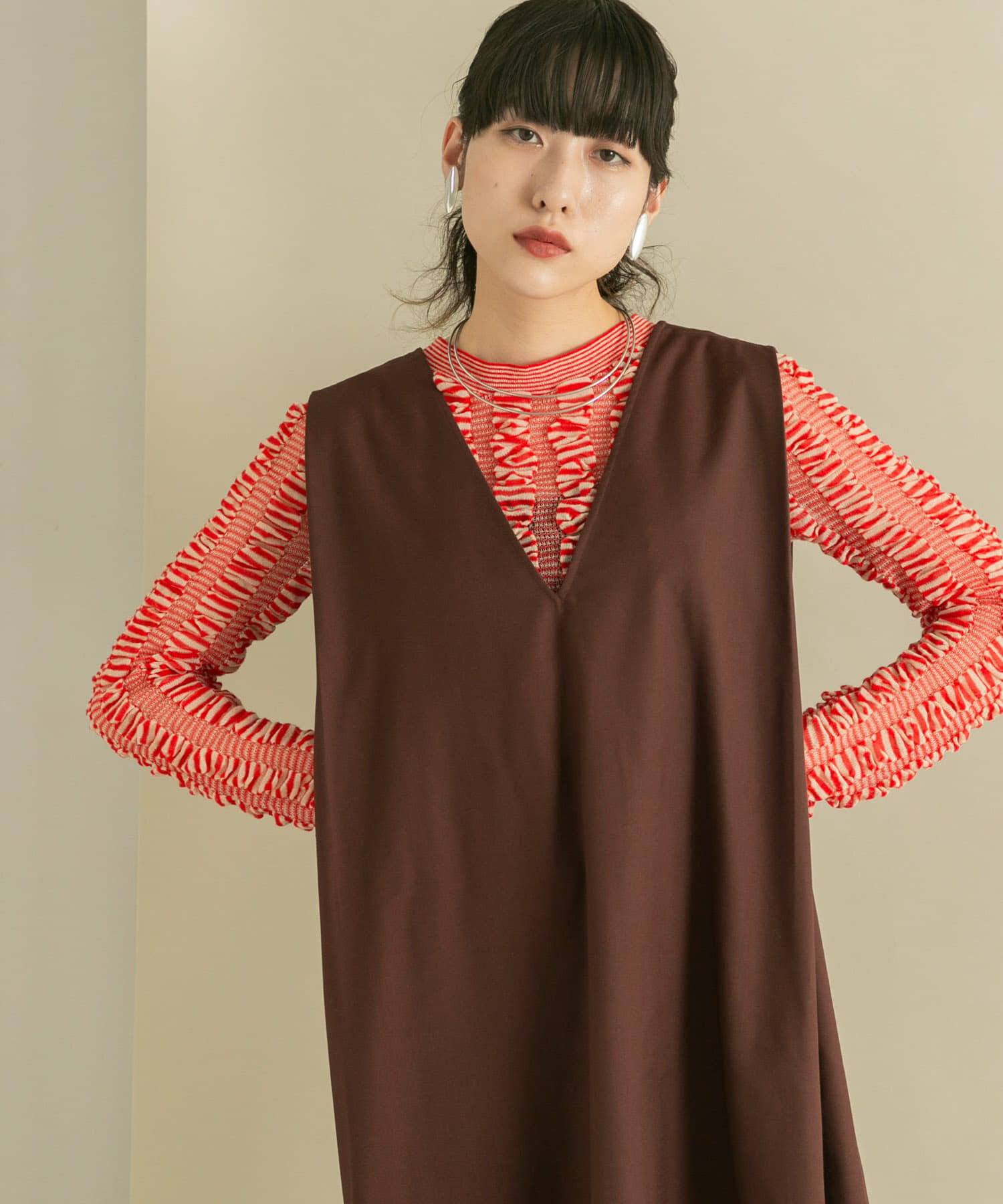  「シャーリングコンパクトニット」|ニット・セーター|