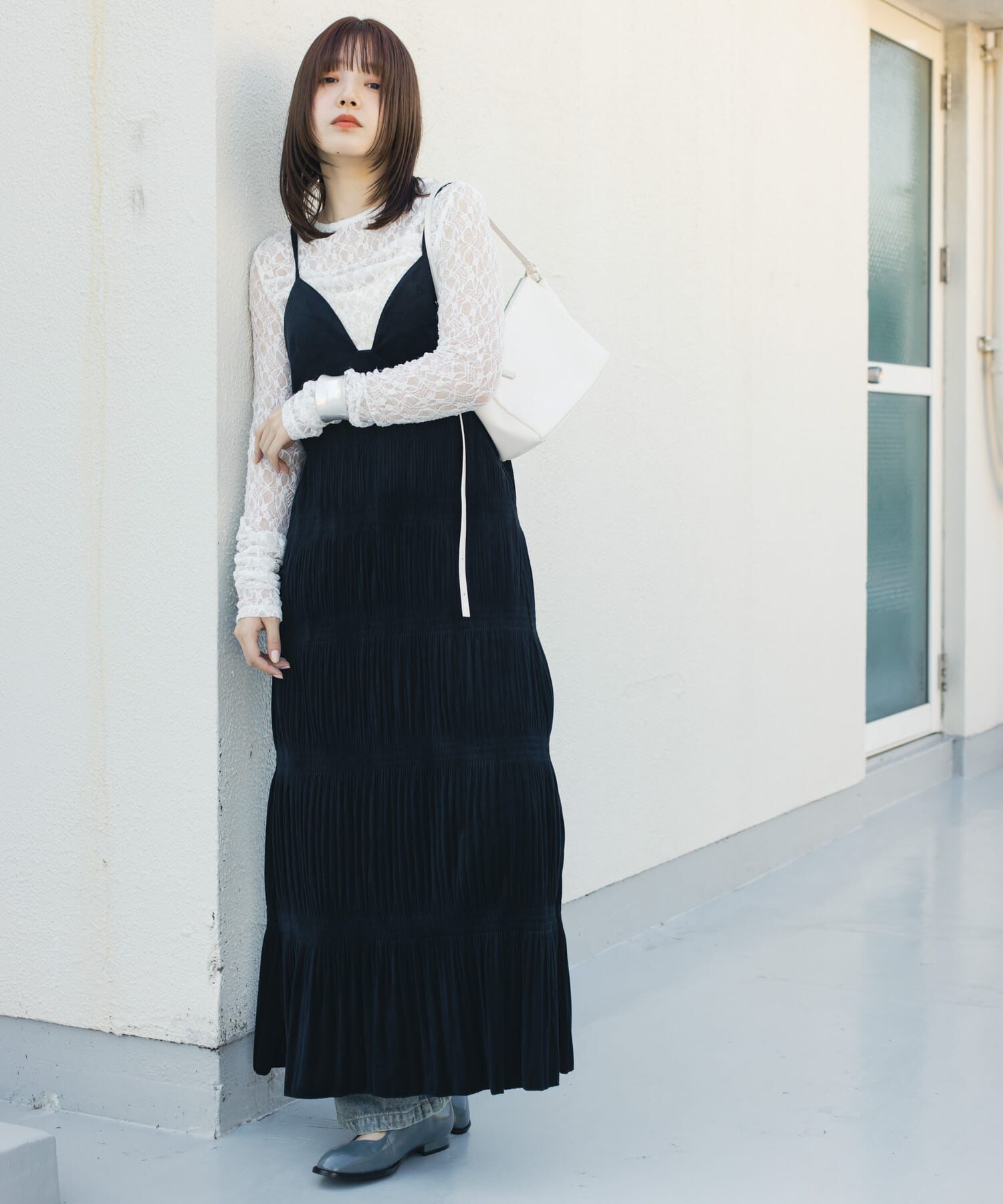  「マジョリカプリーツキャミワンピース」|ワンピース|