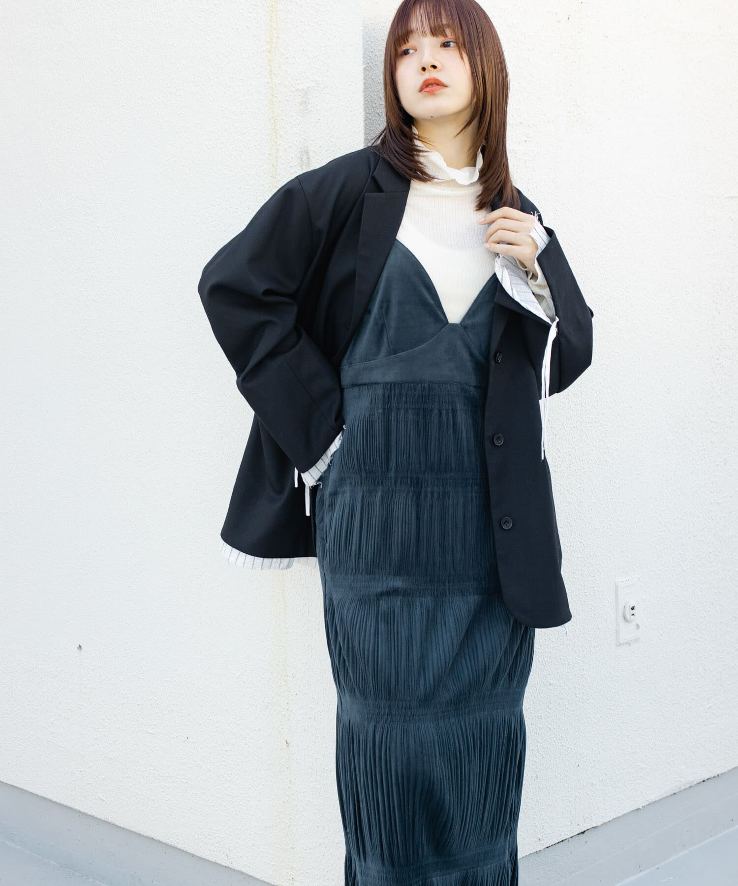  「マジョリカプリーツキャミワンピース」|ワンピース|