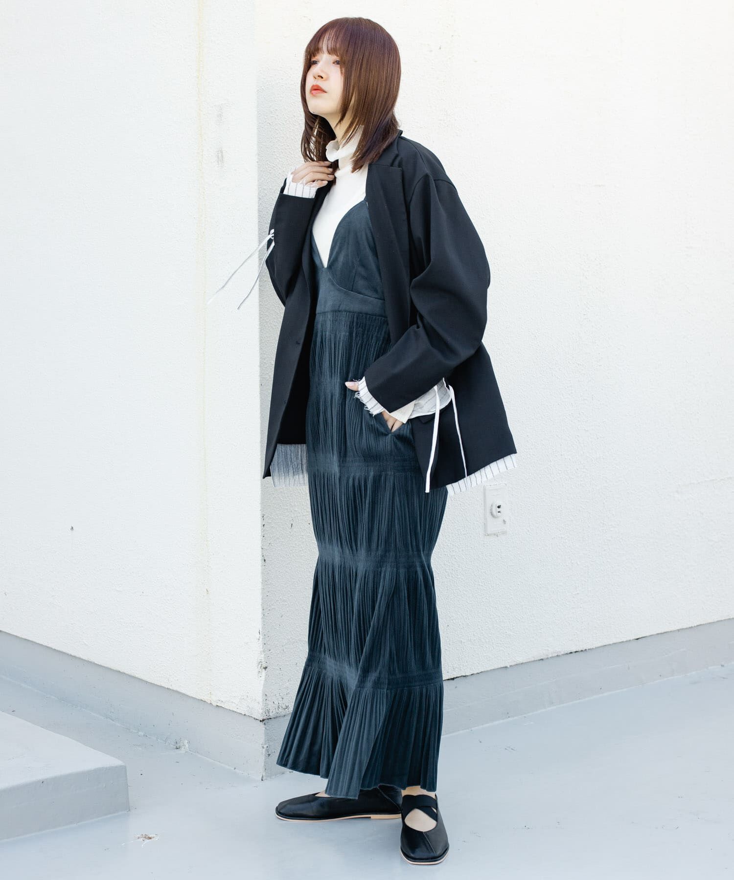  「マジョリカプリーツキャミワンピース」|ワンピース|