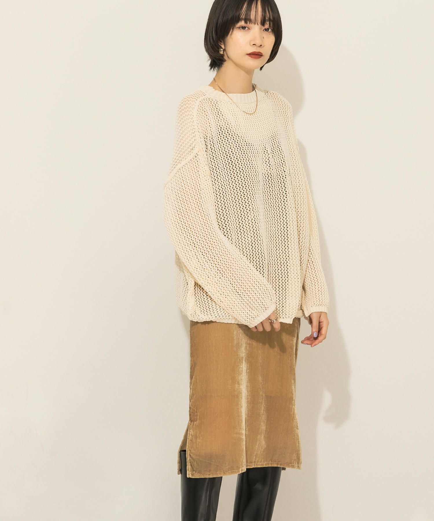  「ベロアキャミワンピース」|ワンピース|