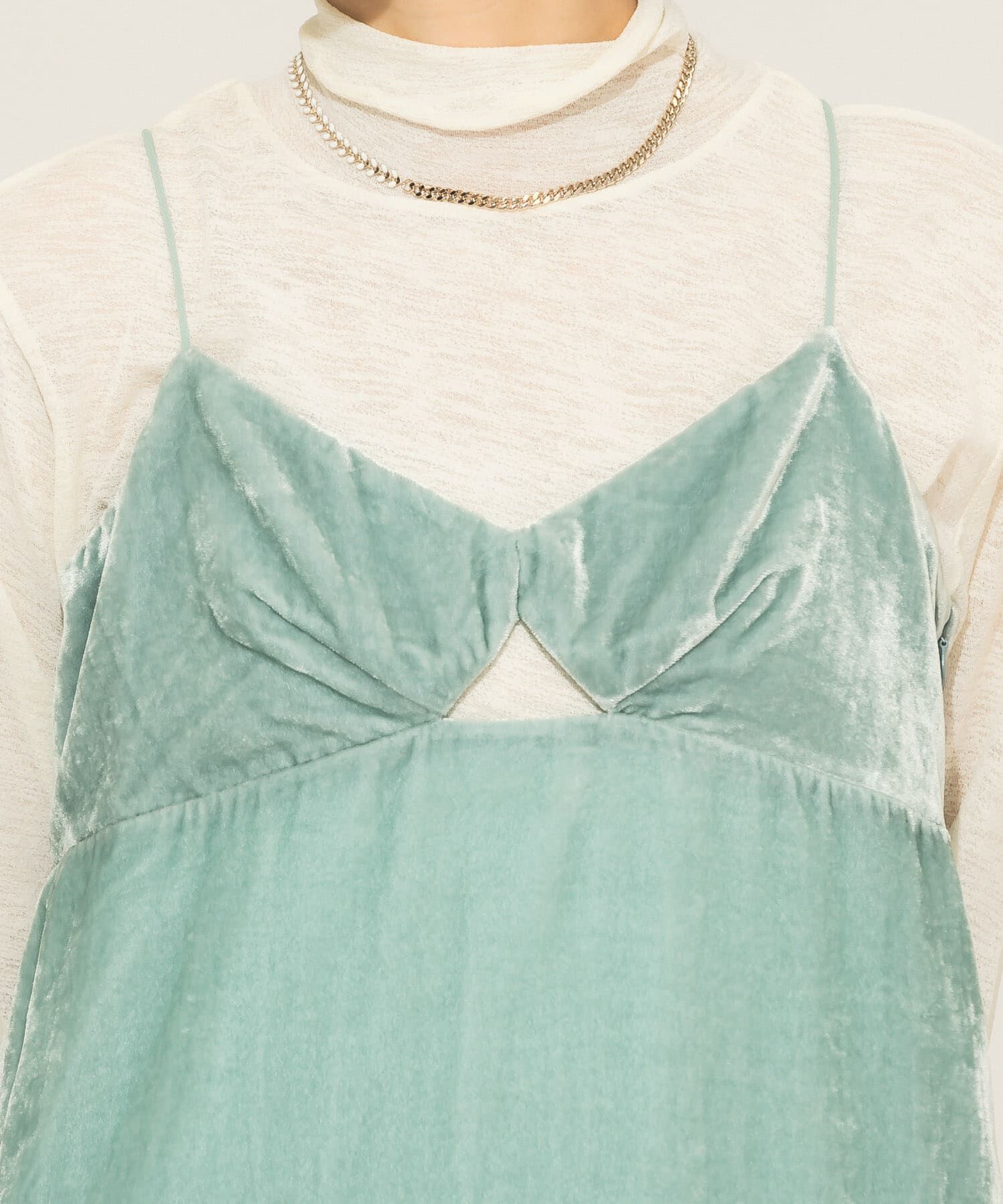  「ベロアキャミワンピース」|ワンピース|