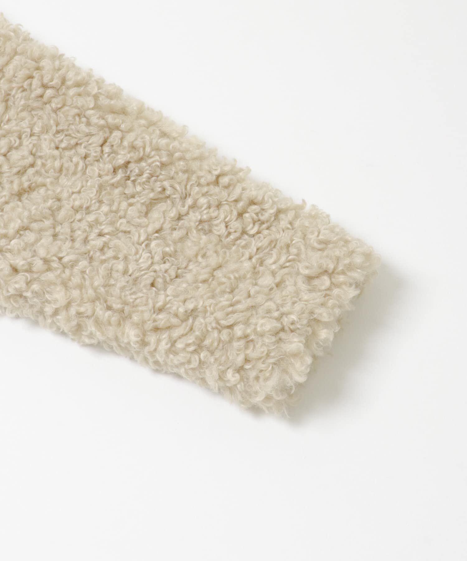  「フォルムボアジャケット」|ノーカラーコート|