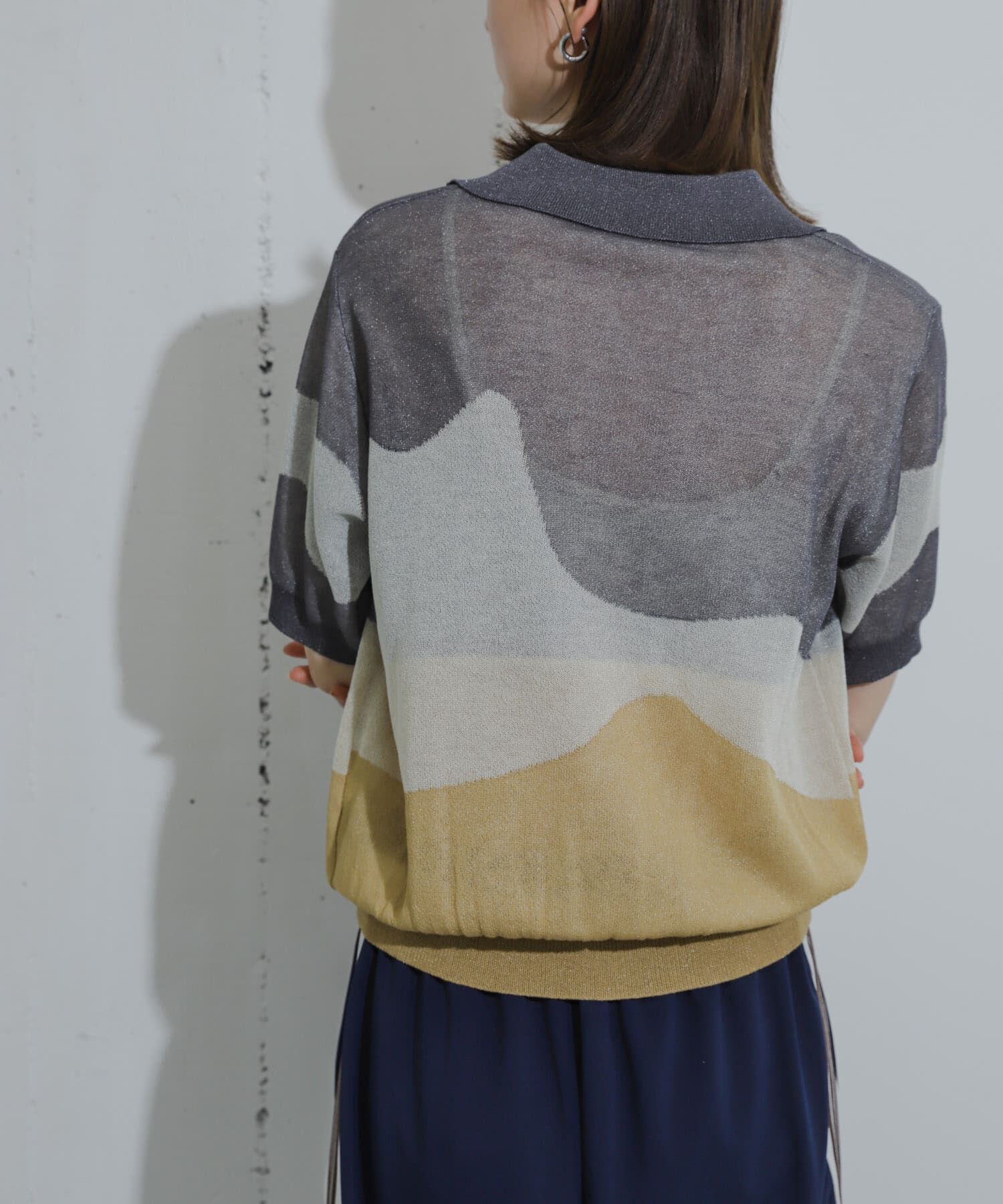 SENSE OF PLACE by URBAN RESEARCH「ニュアンスジャガードシアーセーター」|Tシャツ・カットソー|