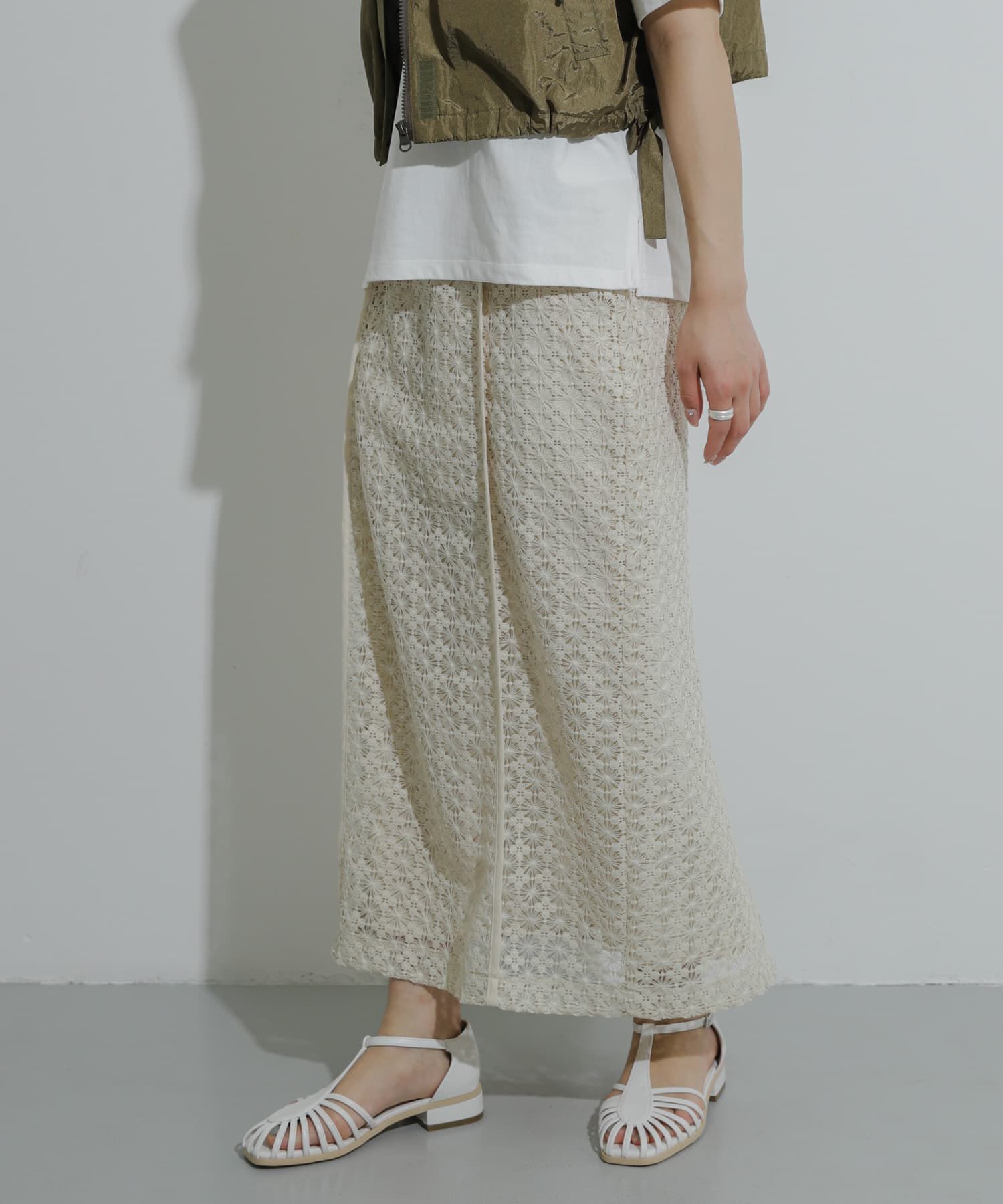 SENSE OF PLACE by URBAN RESEARCH「パイピングレーススカート」|スカート|