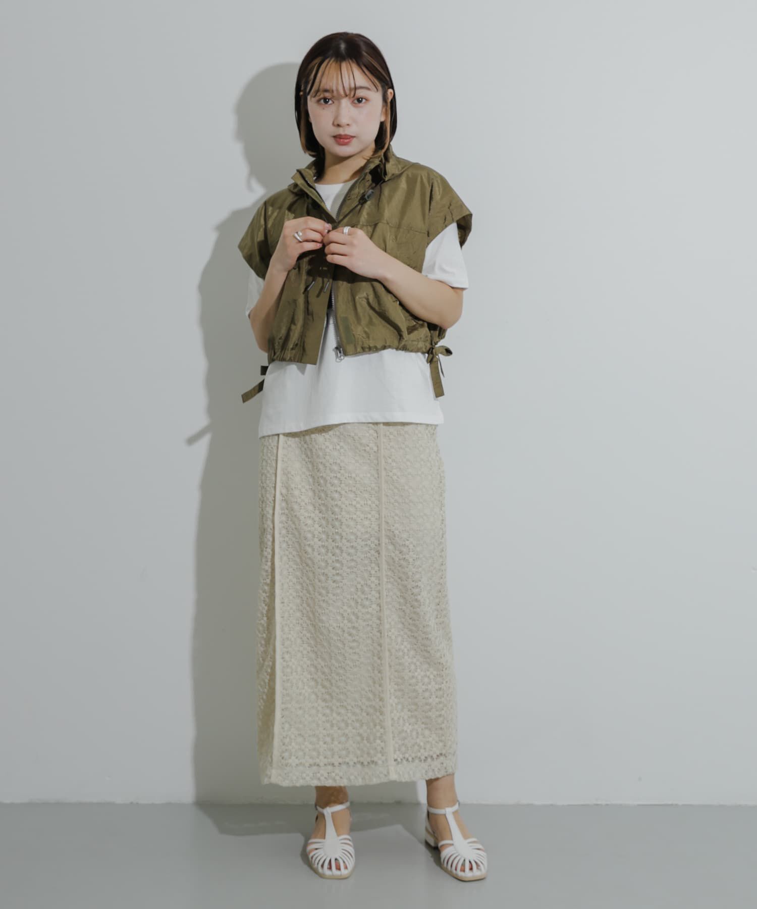 SENSE OF PLACE by URBAN RESEARCH「パイピングレーススカート」|スカート|