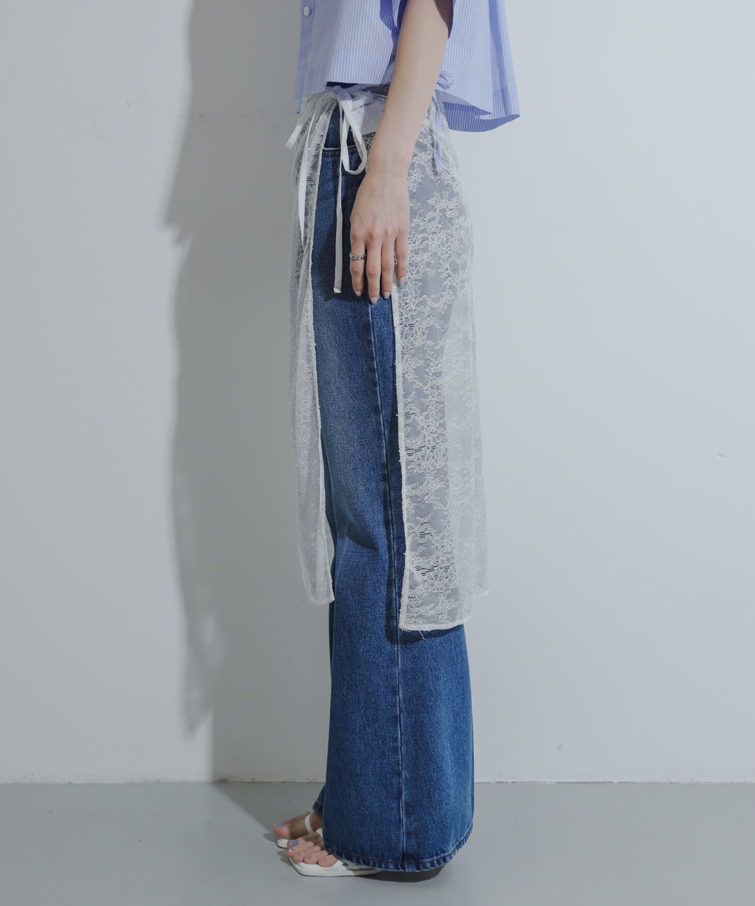 SENSE OF PLACE by URBAN RESEARCH「レイヤードレーススカート」|スカート|