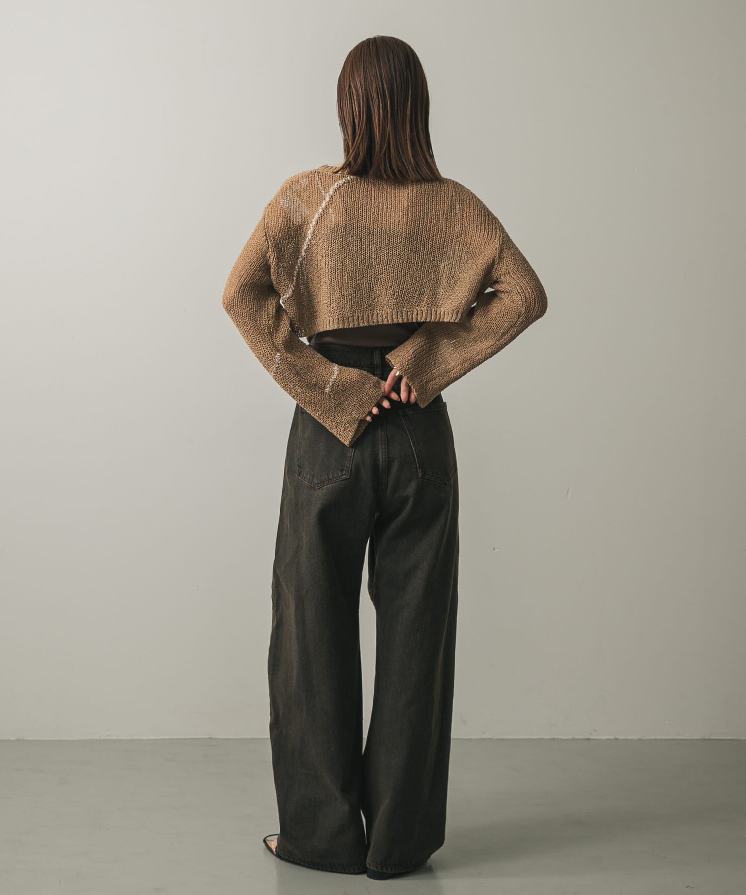 SENSE OF PLACE by URBAN RESEARCH「メッシュクロップドステッチセーター」|ニット・セーター|