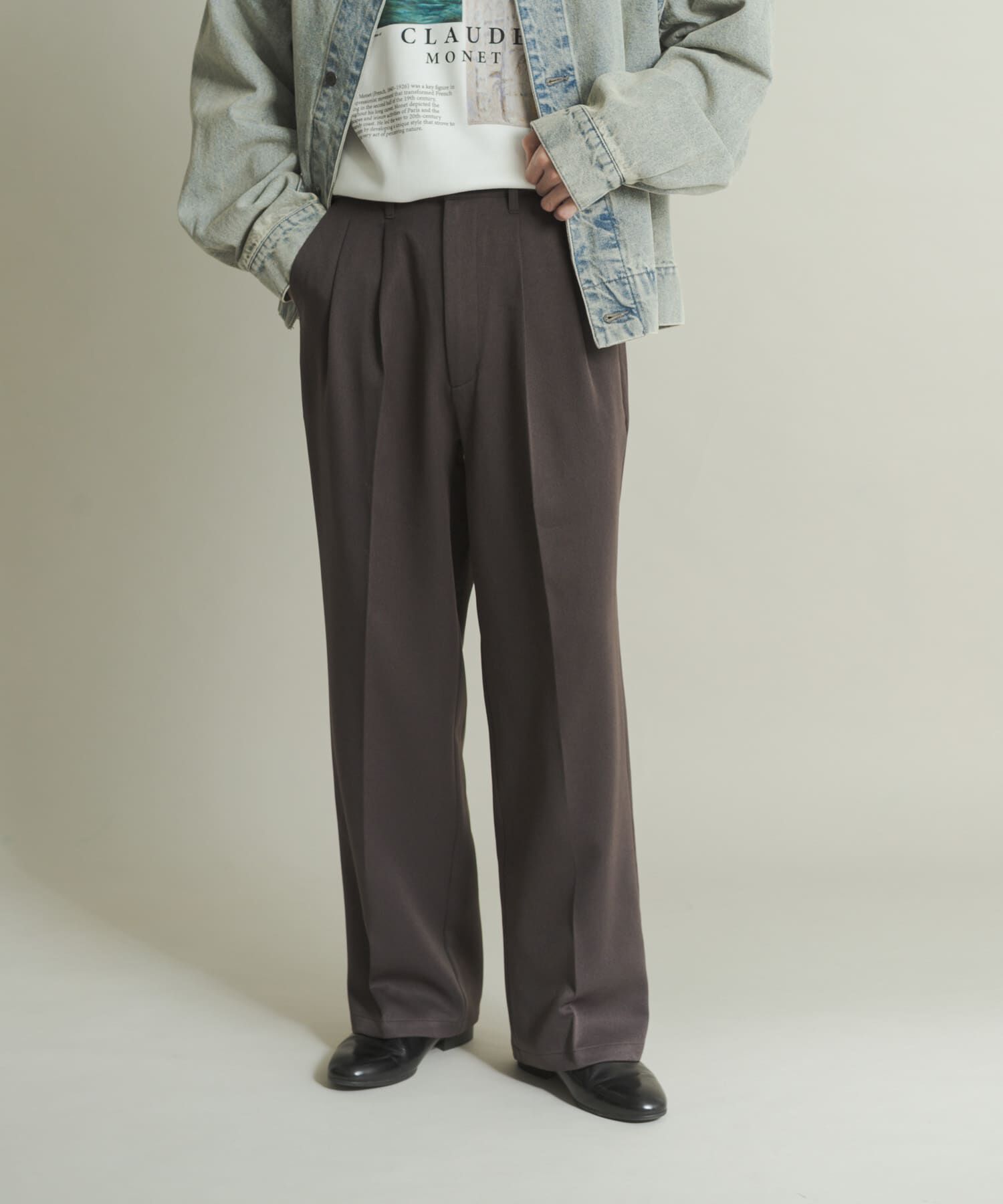 SENSE OF PLACE by URBAN RESEARCH「ウールライクダブルタックワイドパンツ」|その他|