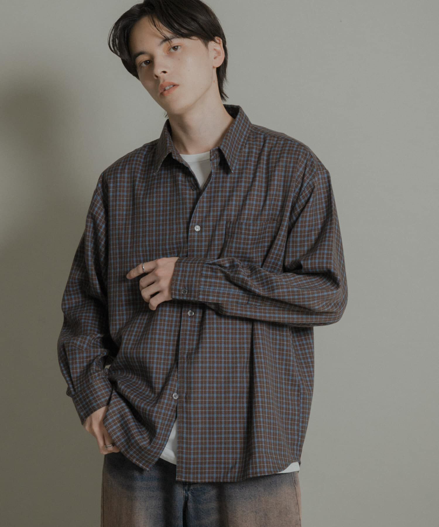 SENSE OF PLACE by URBAN RESEARCH「ニュアンスチェックロングスリーブネルシャツ」|シャツ・ブラウス|
